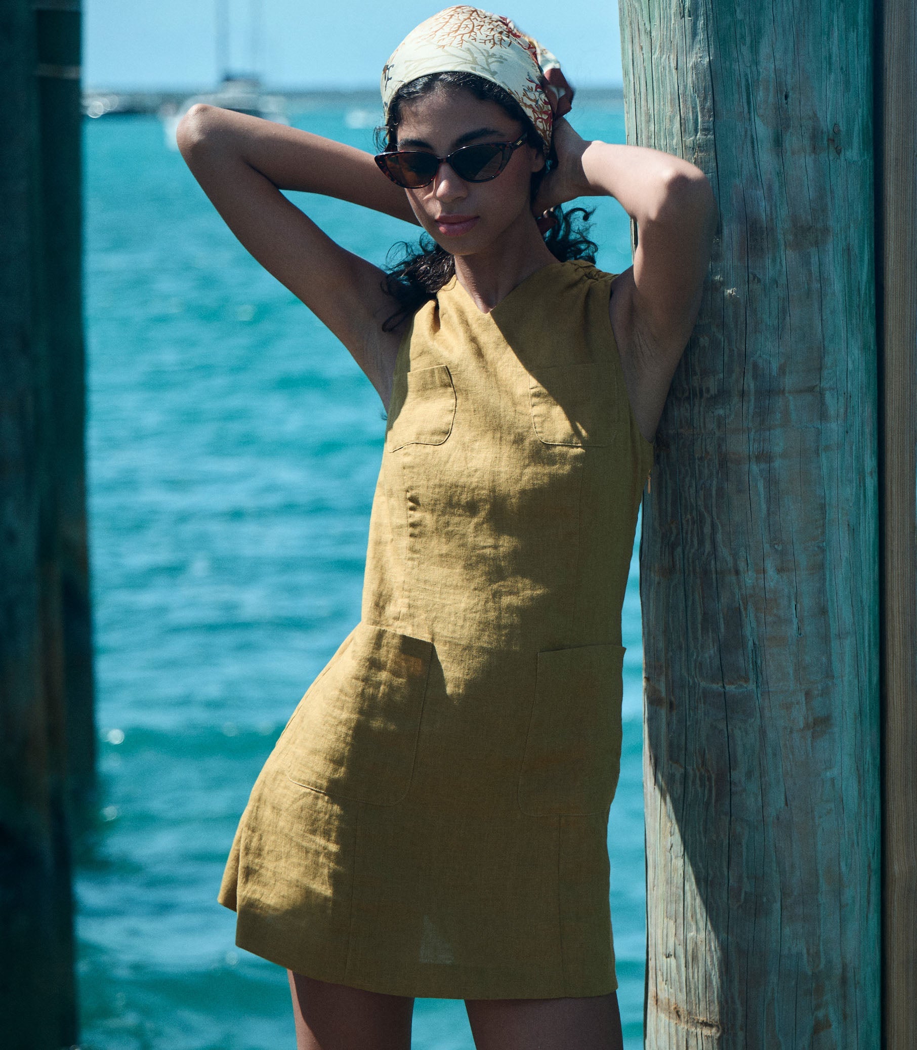 HMD -- BENNETTE DRESS -- GOLDEN OLIVE view 3
