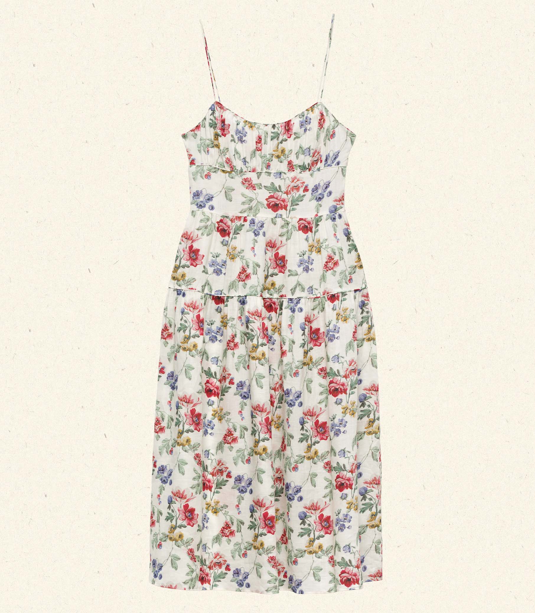 BENOIT DRESS -- IVORY WILD ROSE view 6