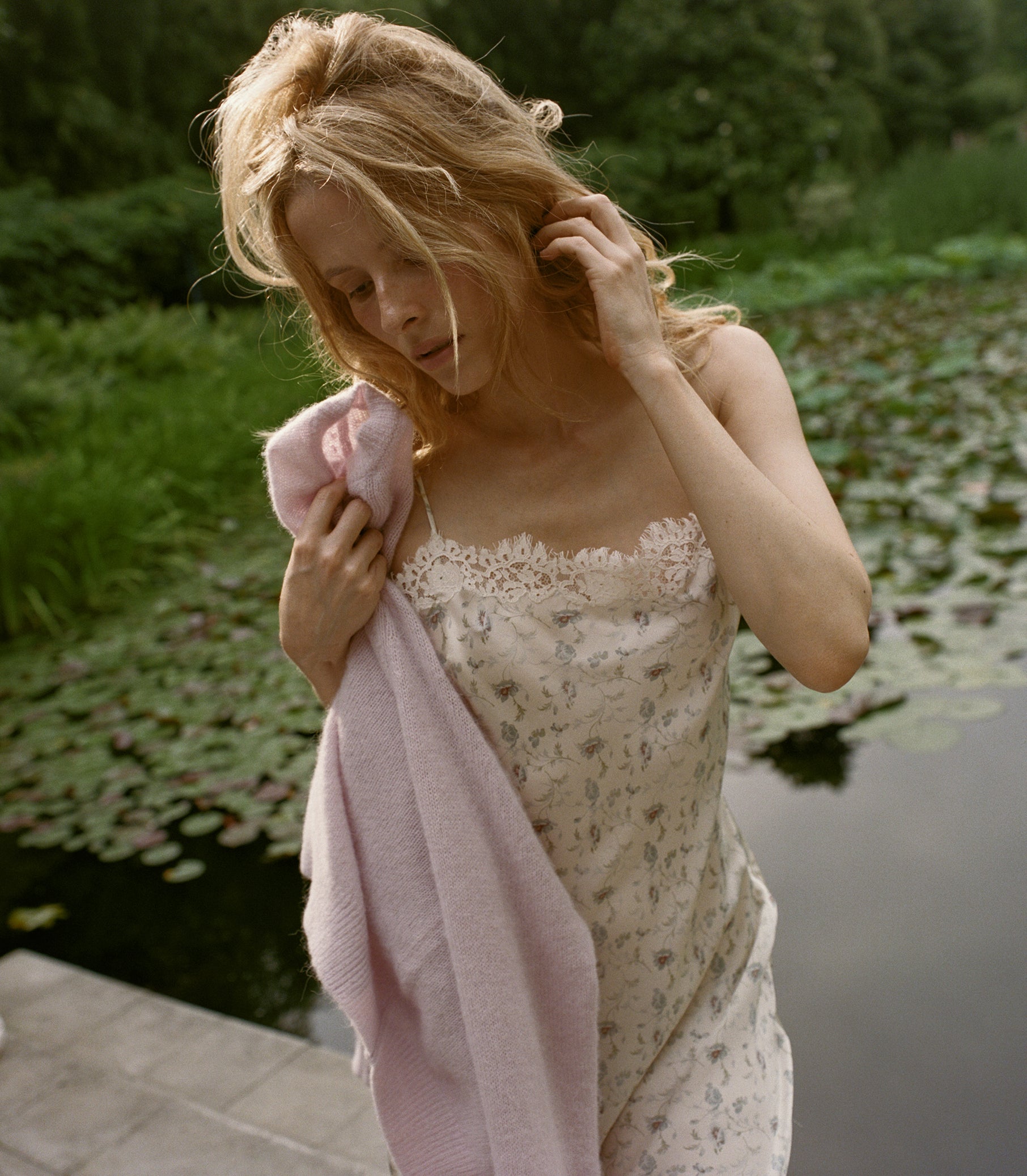BETHILDE DRESS -- CAMELLIA BLOOM view 3
