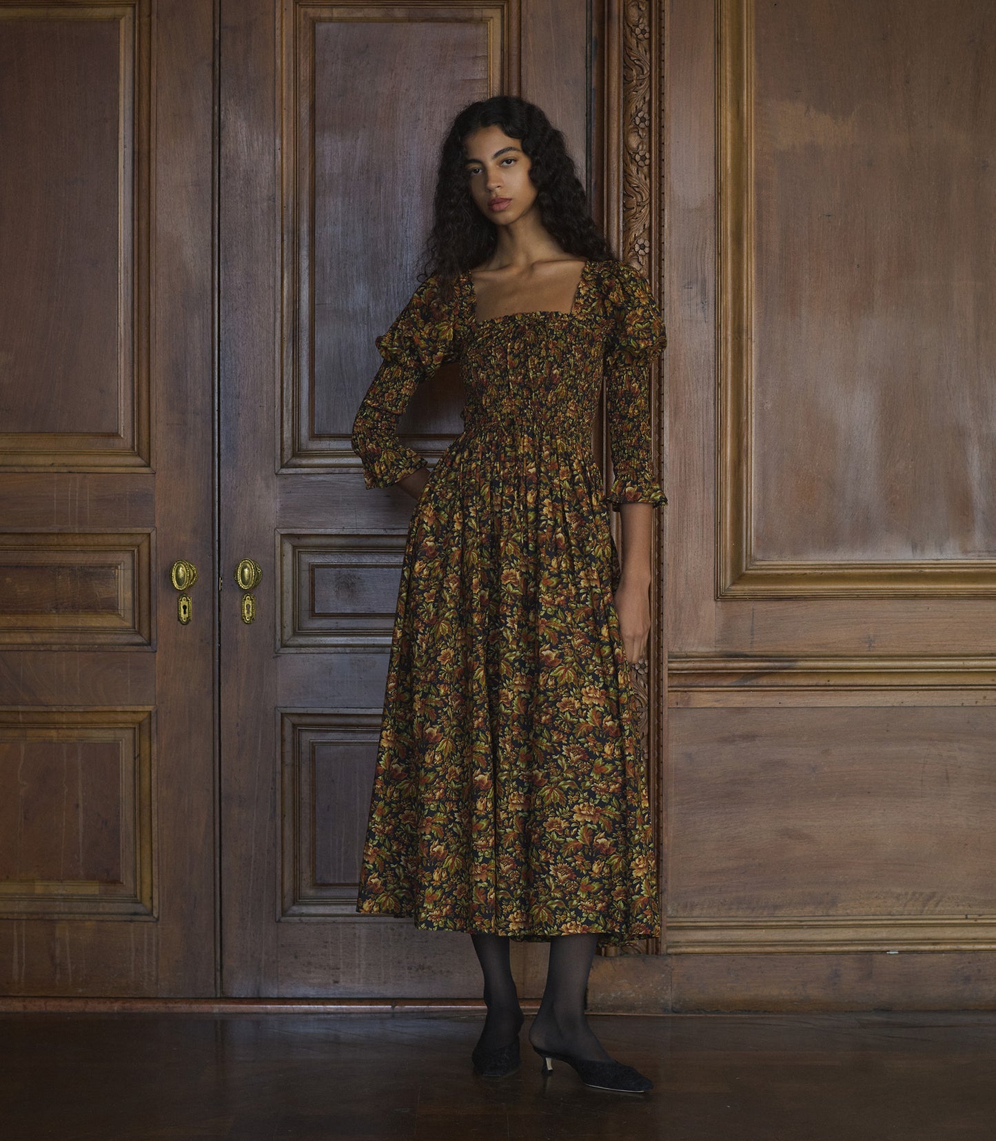 BIJOU DRESS -- NOIR RÊVE DES JARDINS