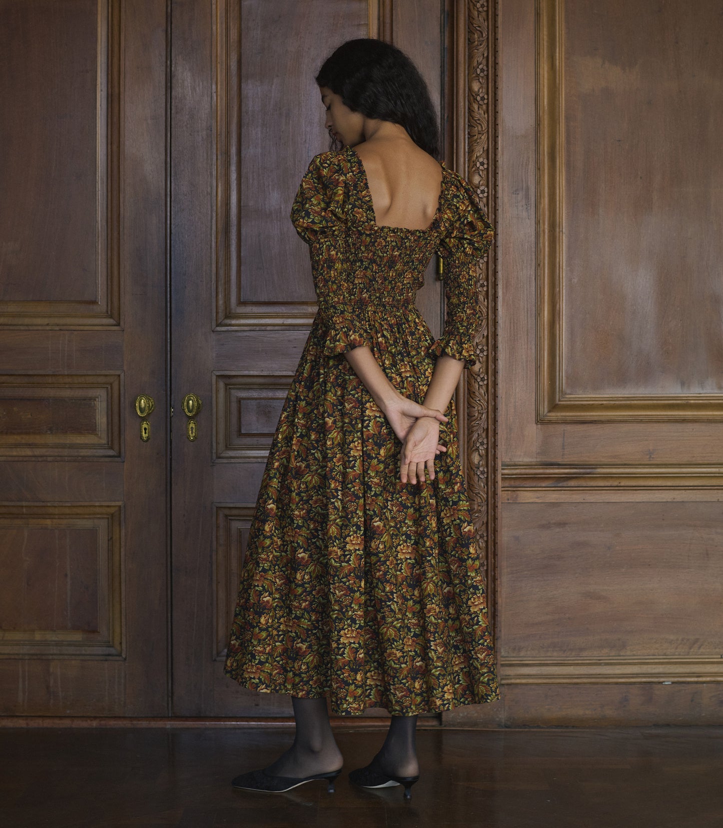 BIJOU DRESS -- NOIR RÊVE DES JARDINS