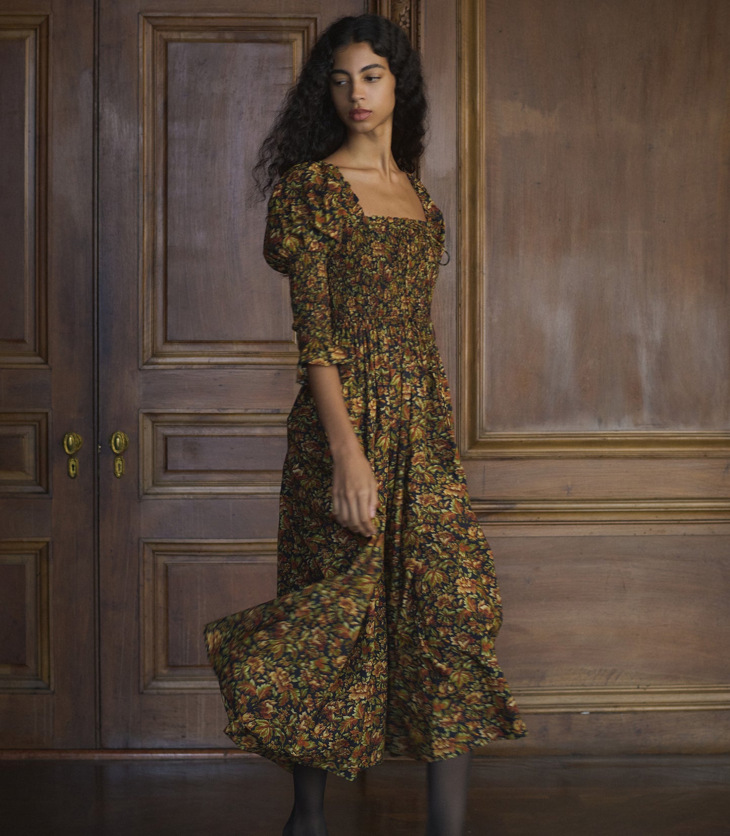 BIJOU DRESS -- NOIR RÊVE DES JARDINS