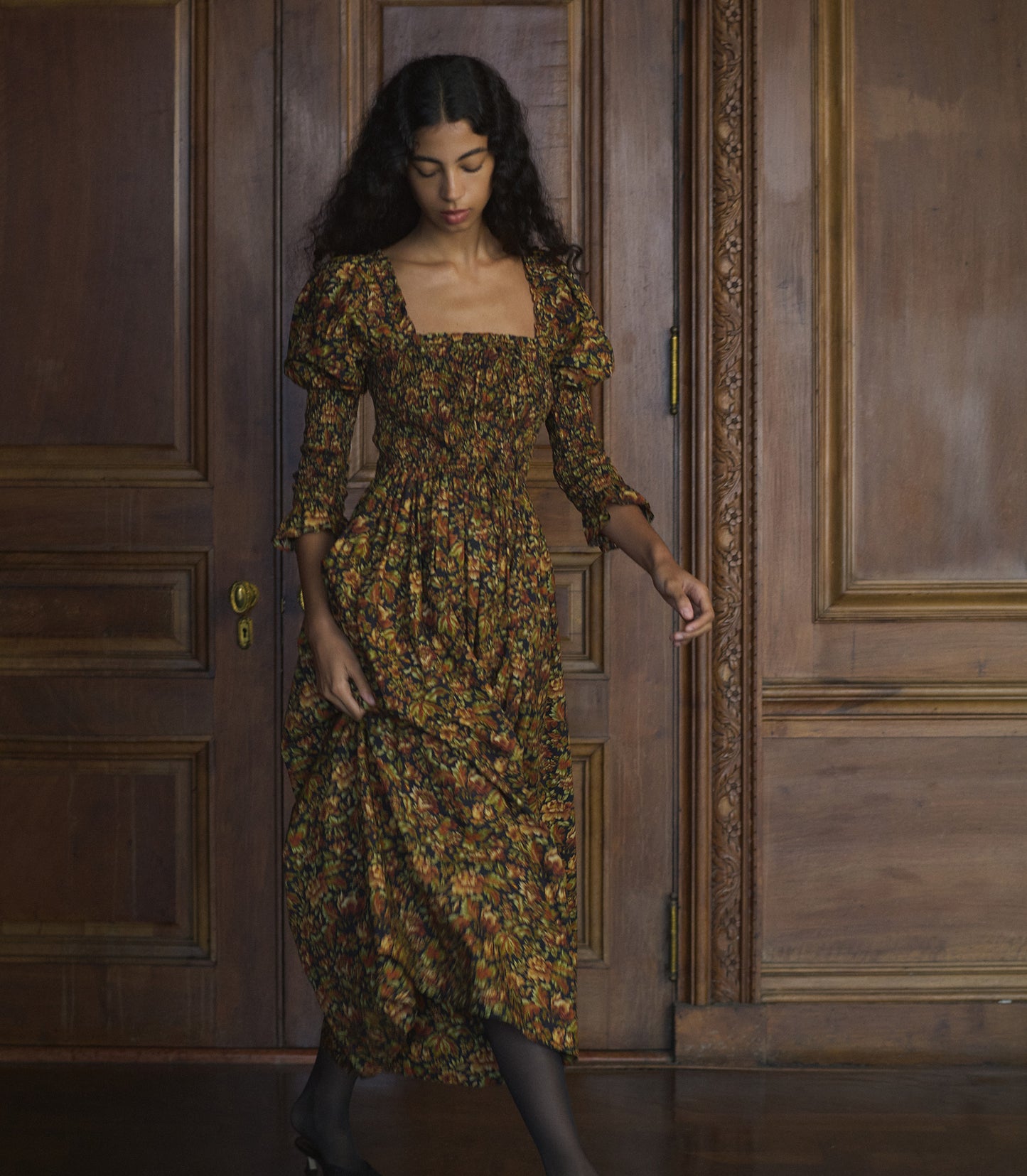 BIJOU DRESS -- NOIR RÊVE DES JARDINS