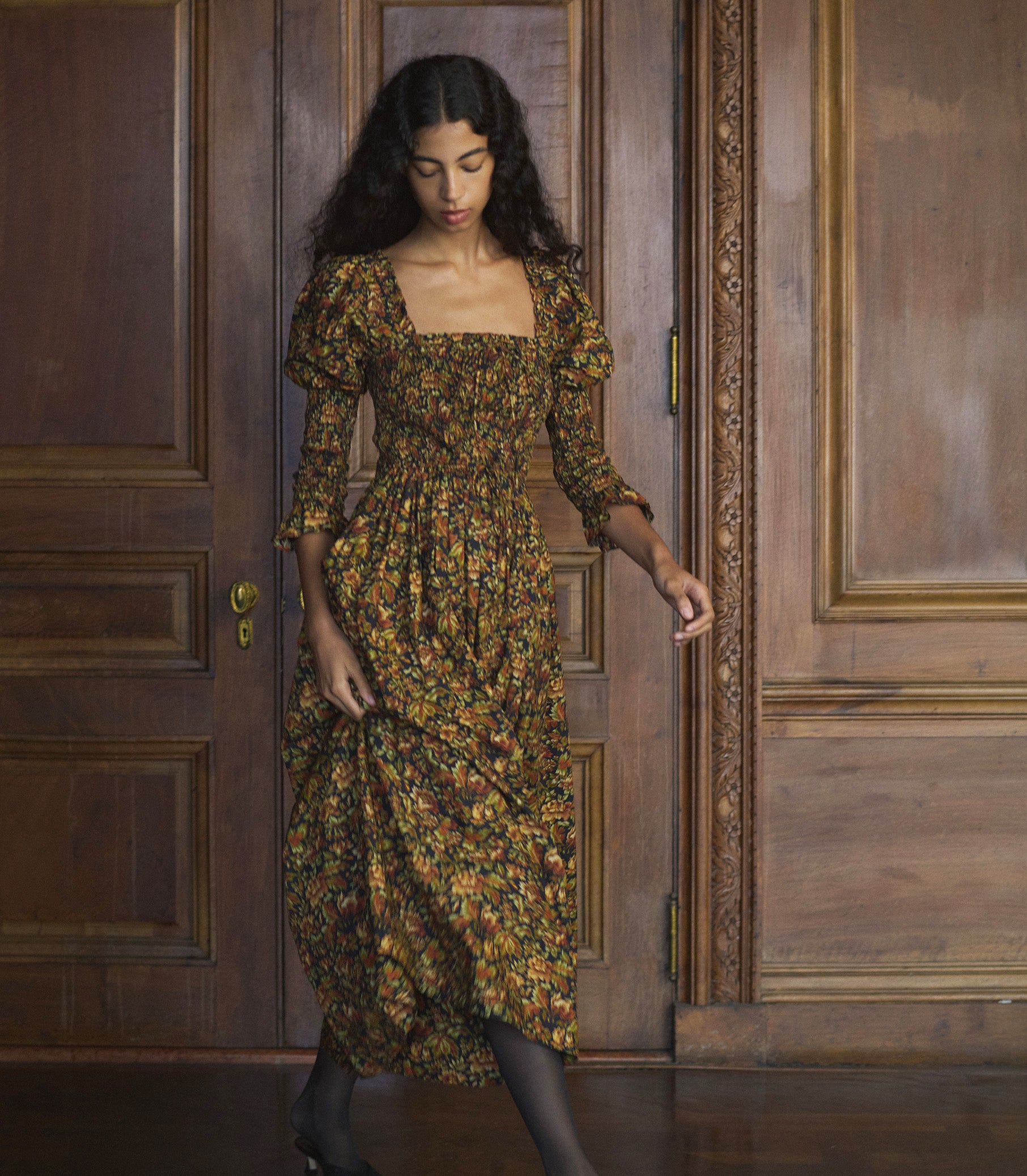 BIJOU DRESS -- NOIR RÊVE DES JARDINS