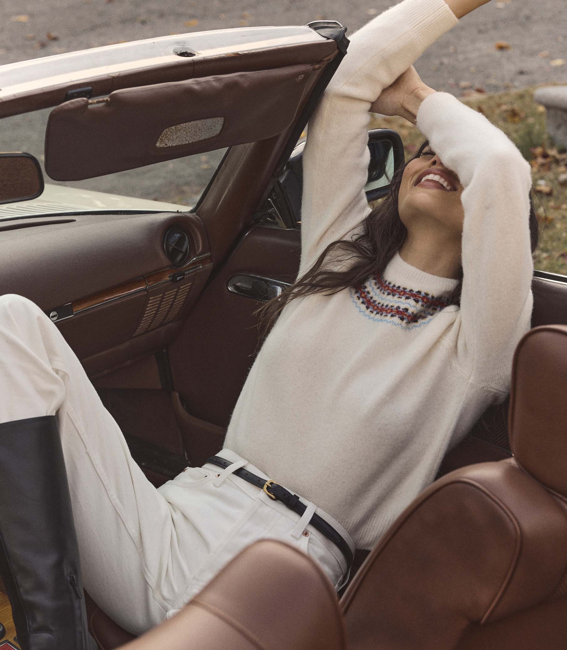 BONIFACE SWEATER -- IVORY ANNECY FAIR ISLE view 3
