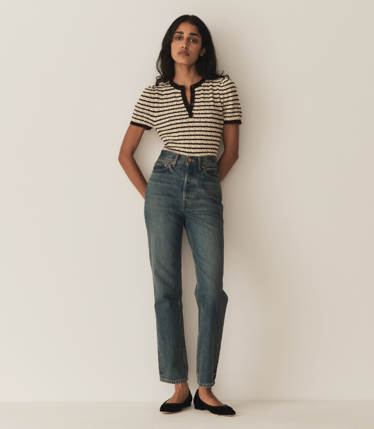 HMD -- BRANDIE TOP -- ALLAIRE STRIPE