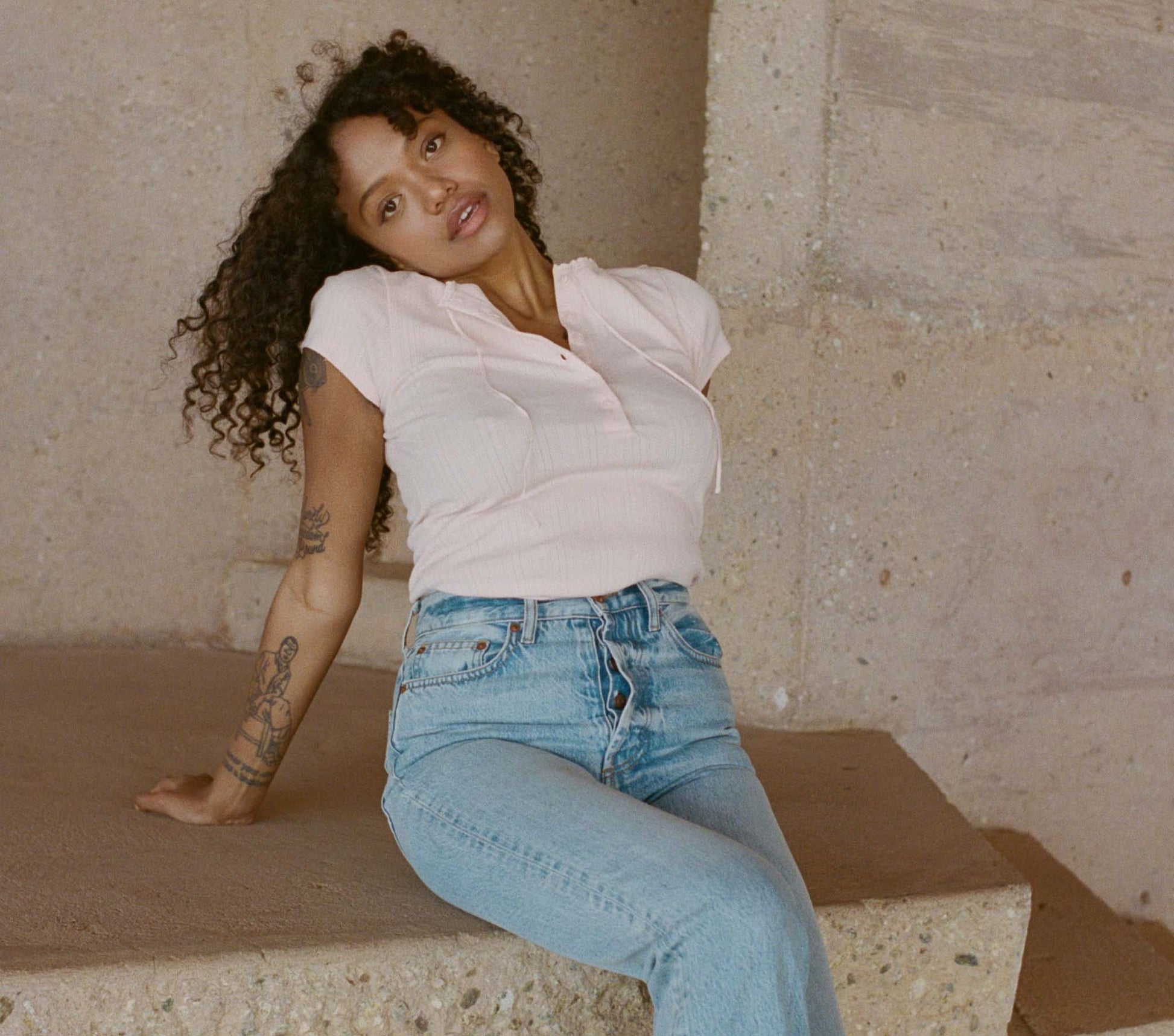 HMD -- BRIE TEE -- DEGAS PINK view 4
