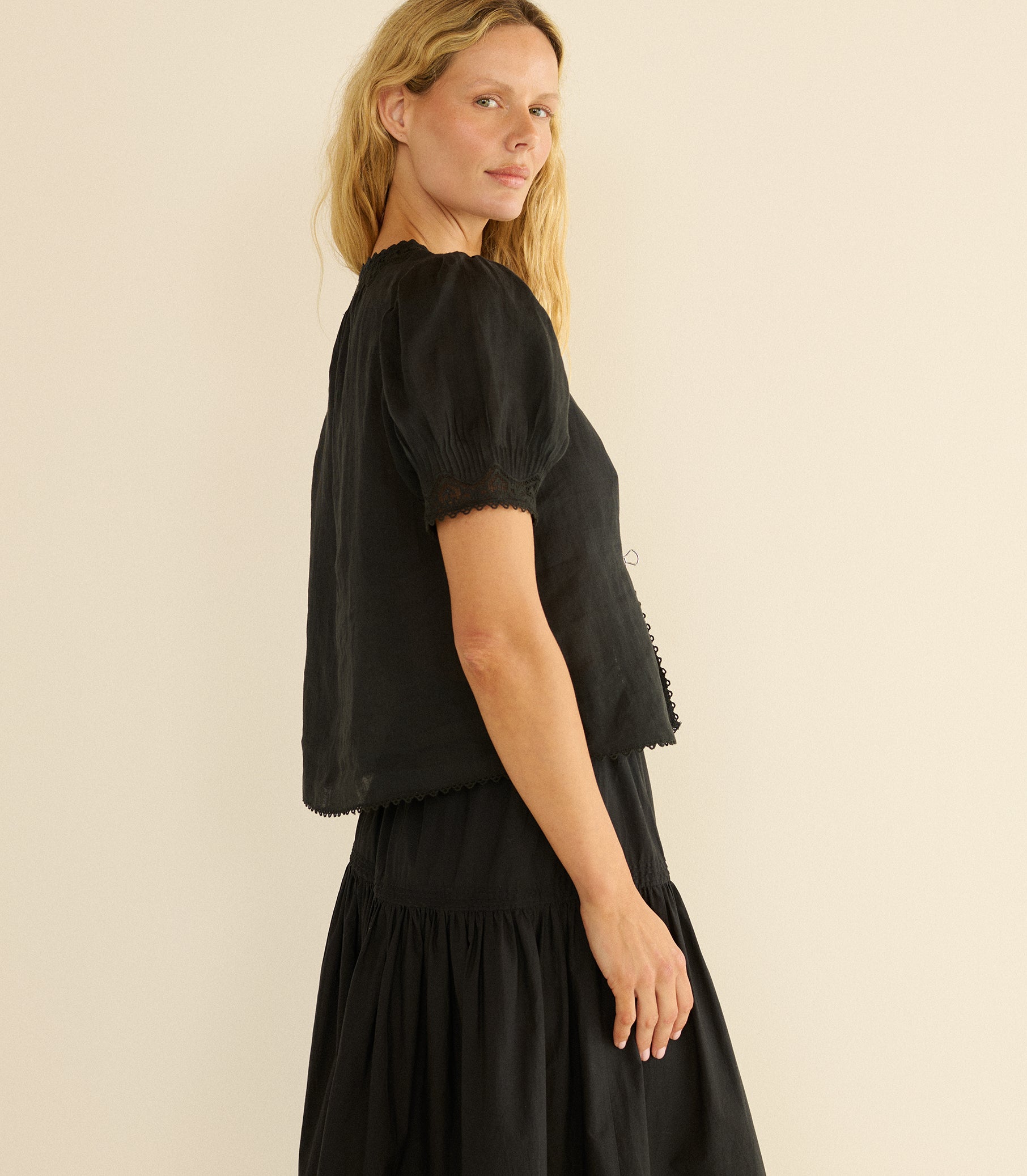 BRIGITTA TOP -- BLACK view 5
