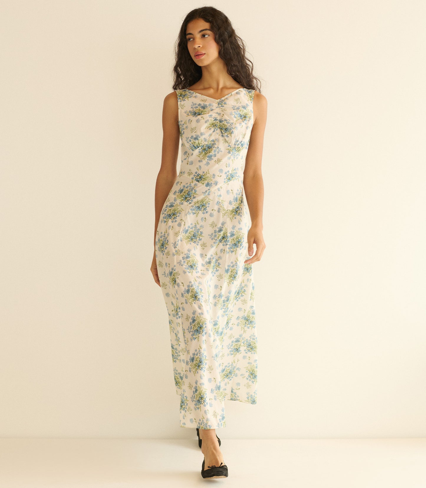 BRUNA DRESS -- CRÈME LANTANA FLORAL