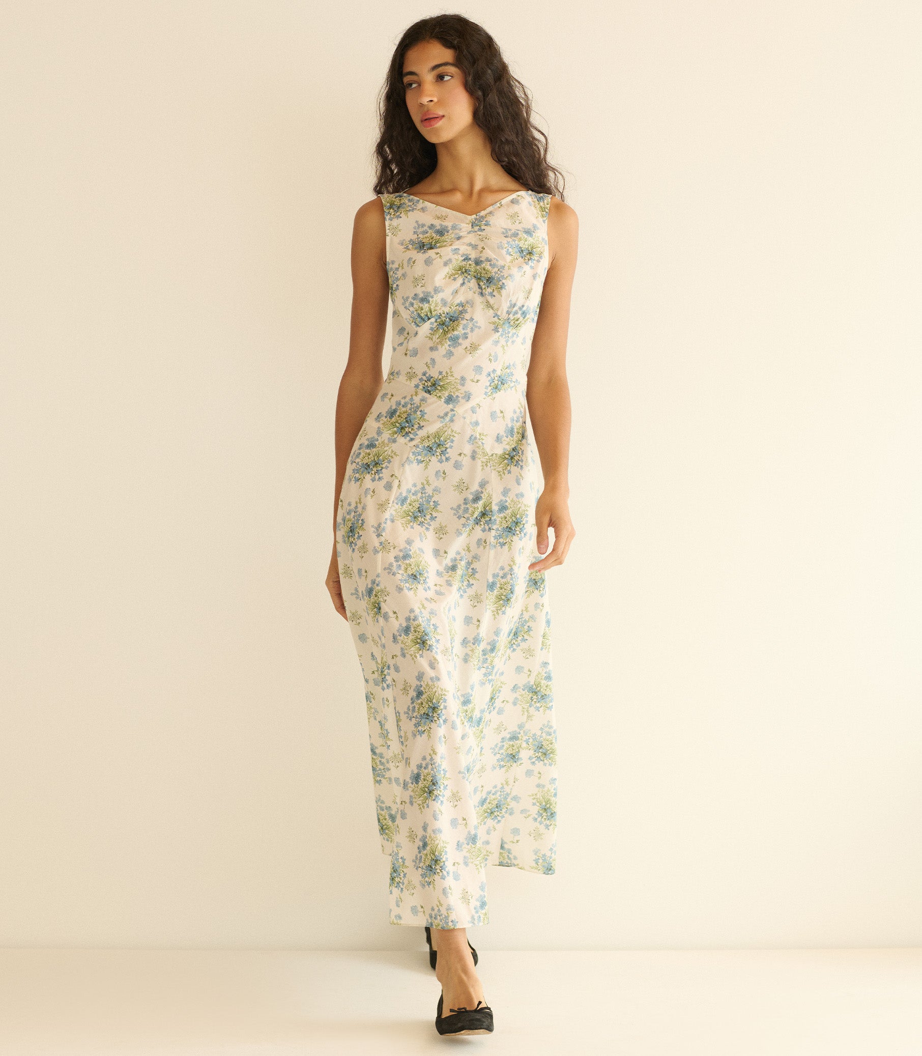 BRUNA DRESS -- CRÈME LANTANA FLORAL view 4