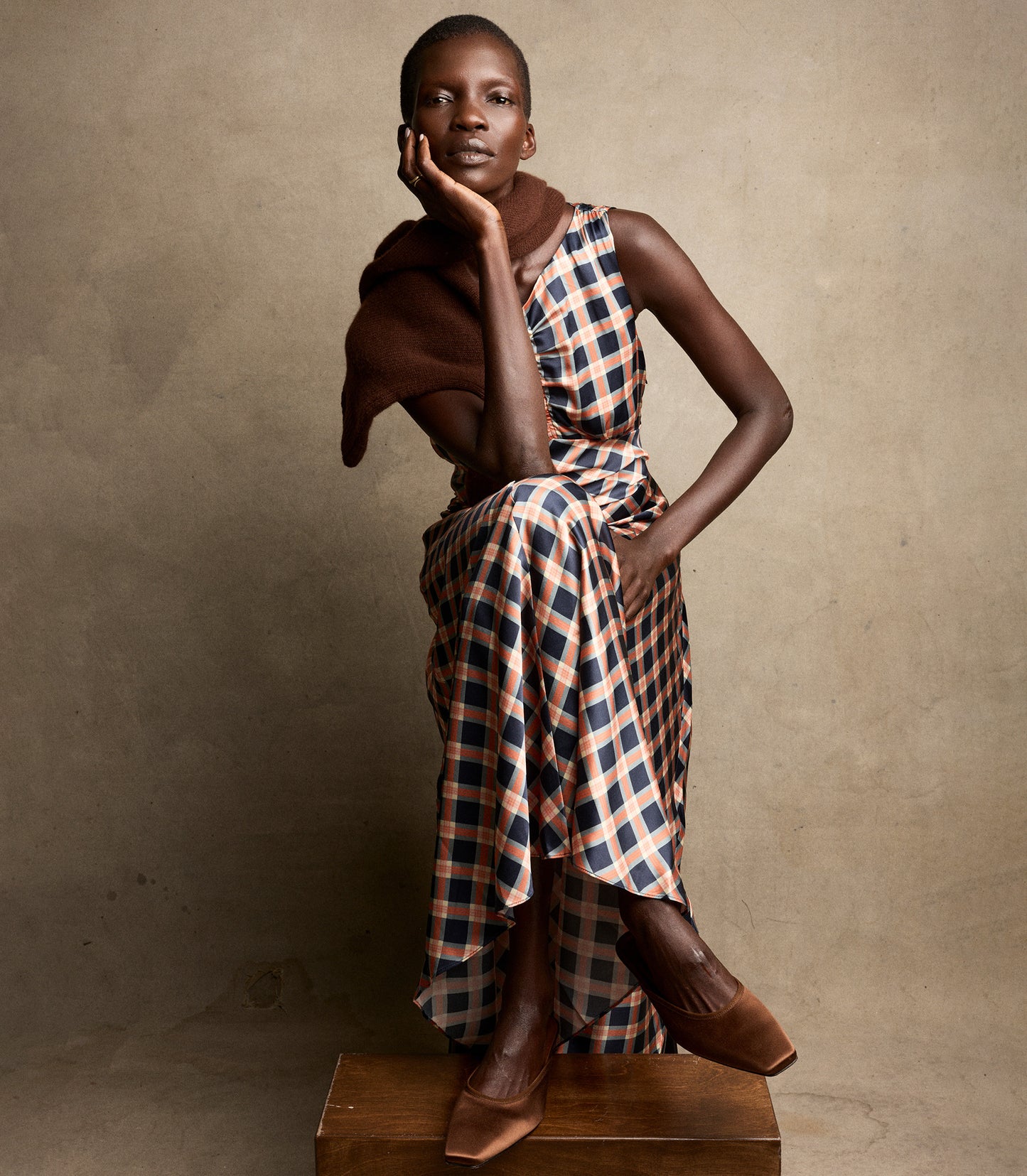 BRUNA DRESS -- GIVERNY PLAID