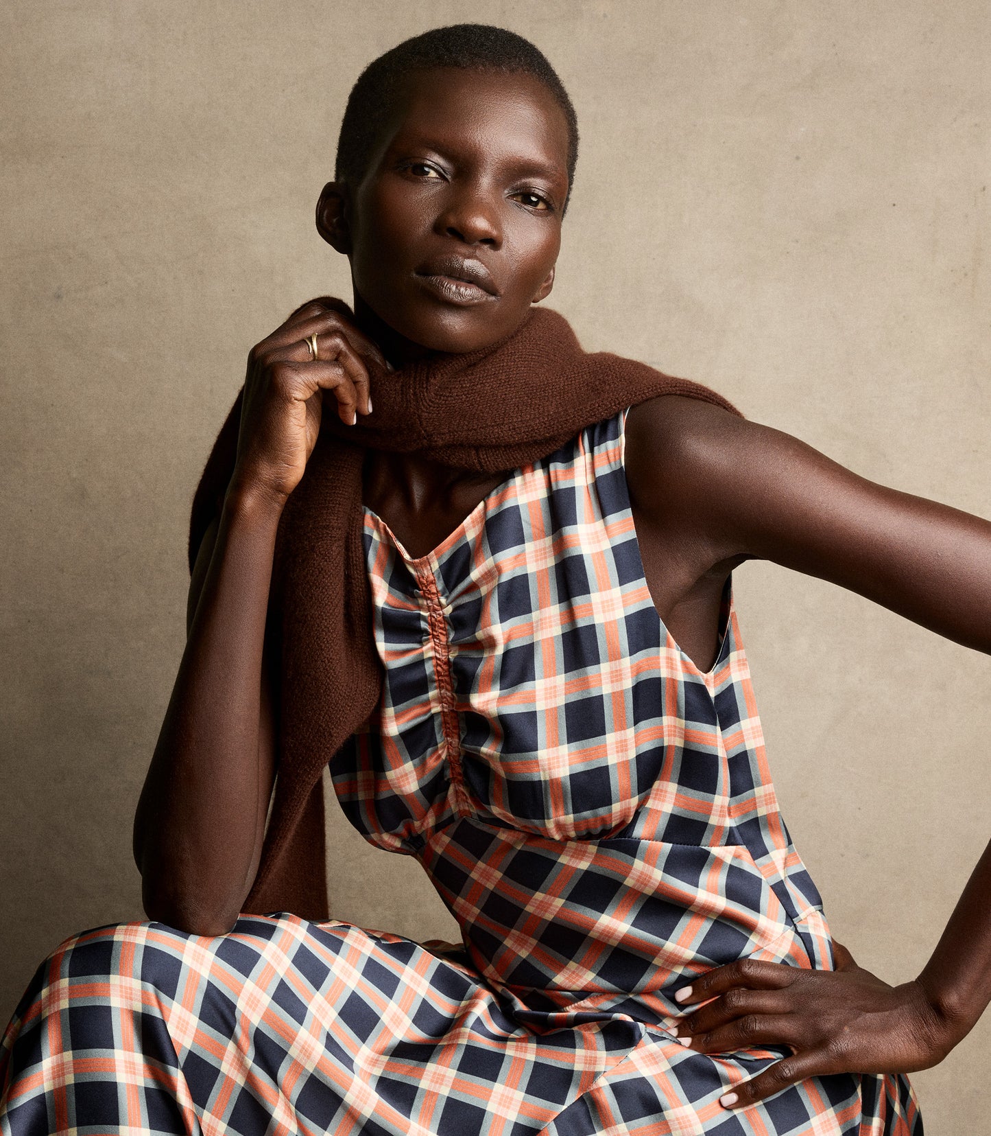 BRUNA DRESS -- GIVERNY PLAID