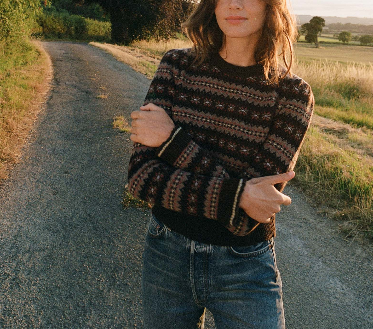 HMD -- BRYNN SWEATER -- BURGUNDY MONTE ROSA view 2
