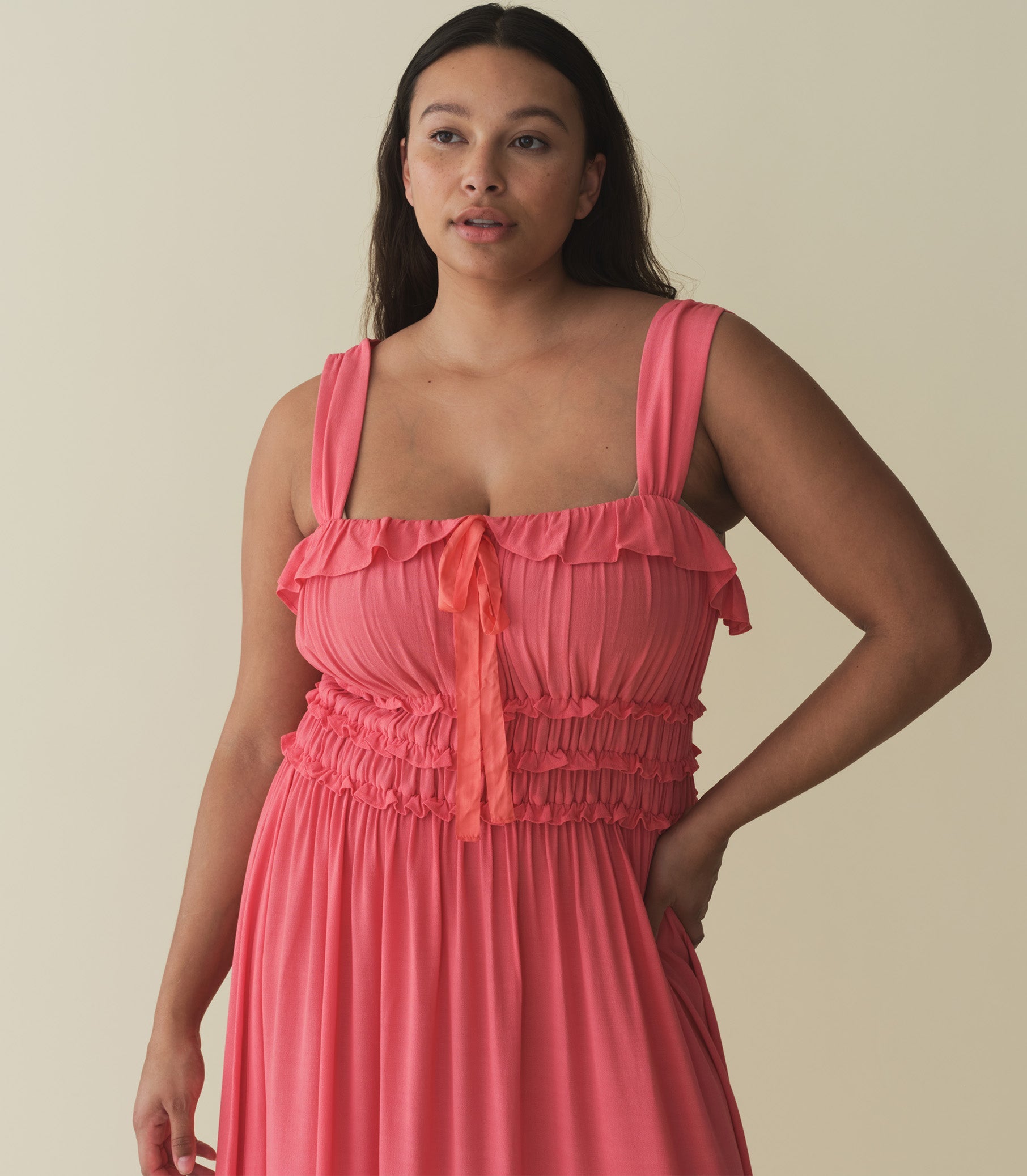 HMD -- CAROLYNN DRESS -- CORAL ROSE view 7
