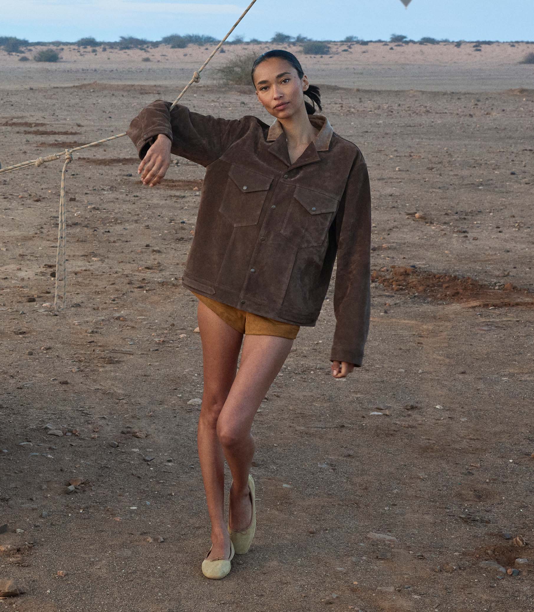 CARSON SUEDE JACKET -- SABLE view 3
