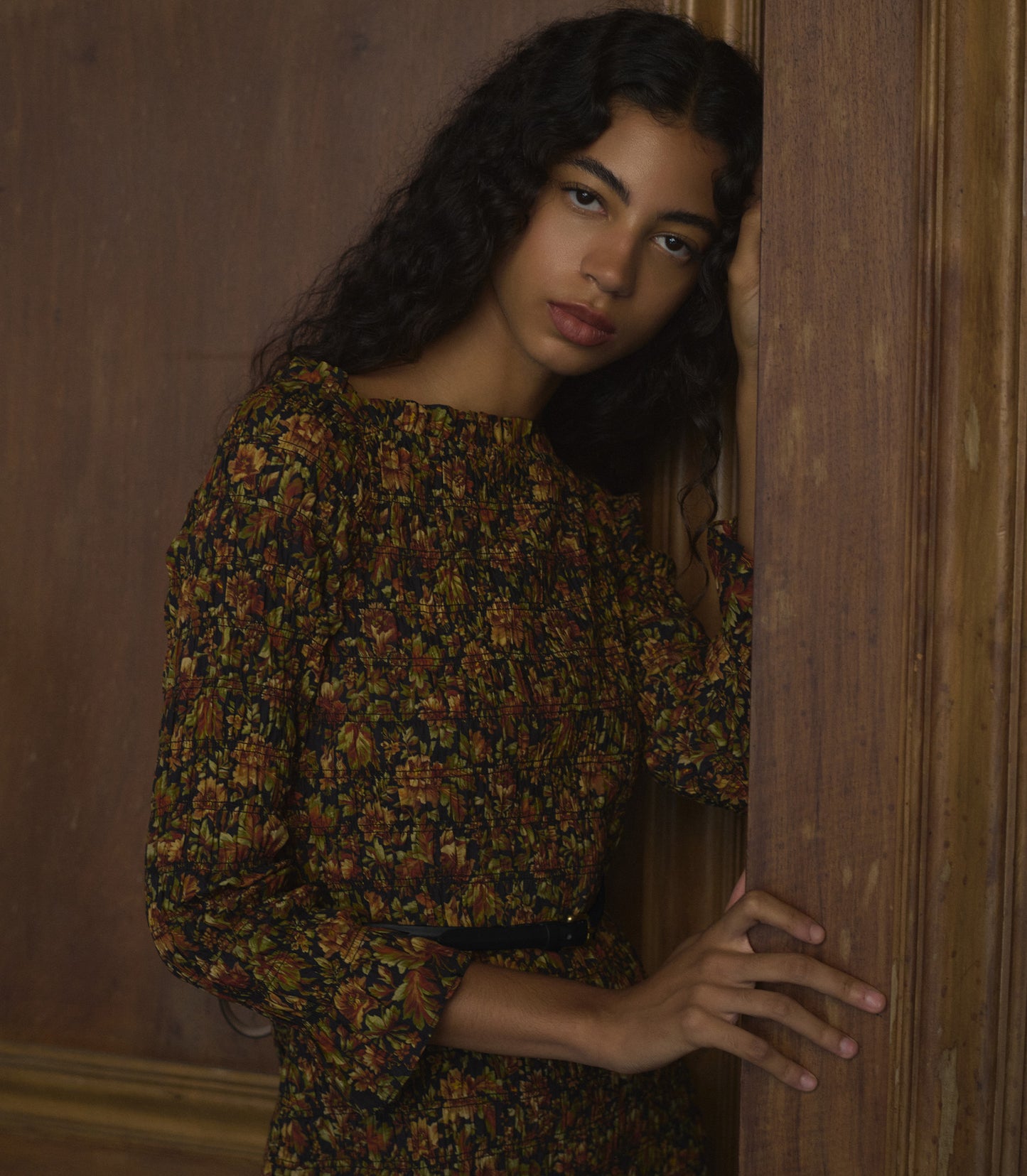 CECILLIA DRESS -- NOIR RÊVE DES JARDINS