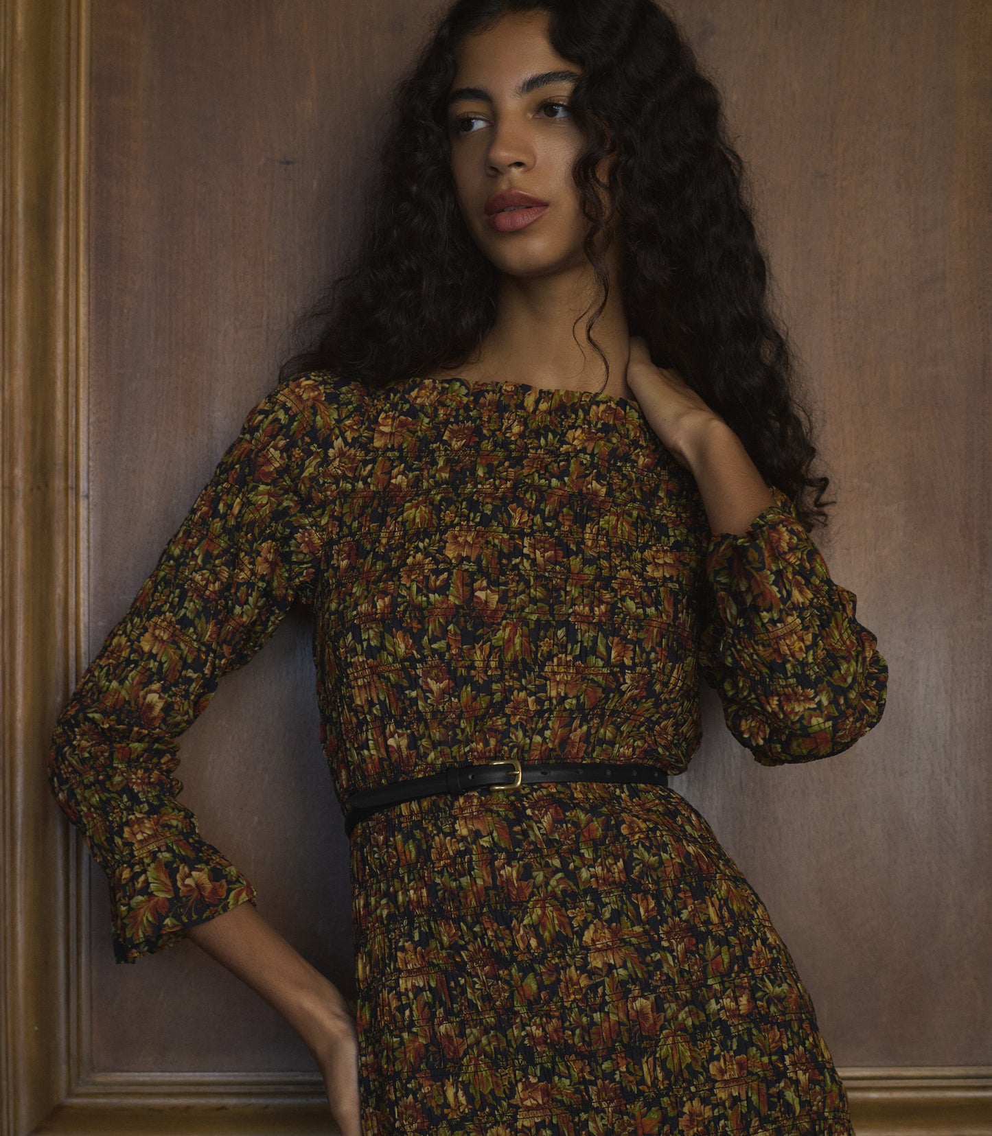 CECILLIA DRESS -- NOIR RÊVE DES JARDINS