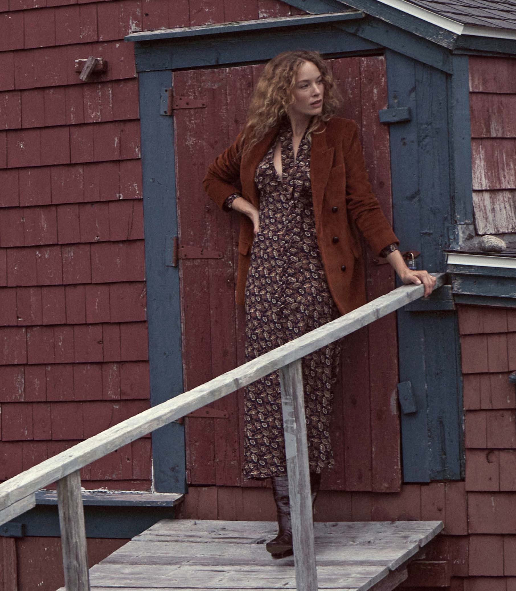 HMD -- CHANSON DRESS -- NAVY ARBOR ROSE FLORAL view 5
