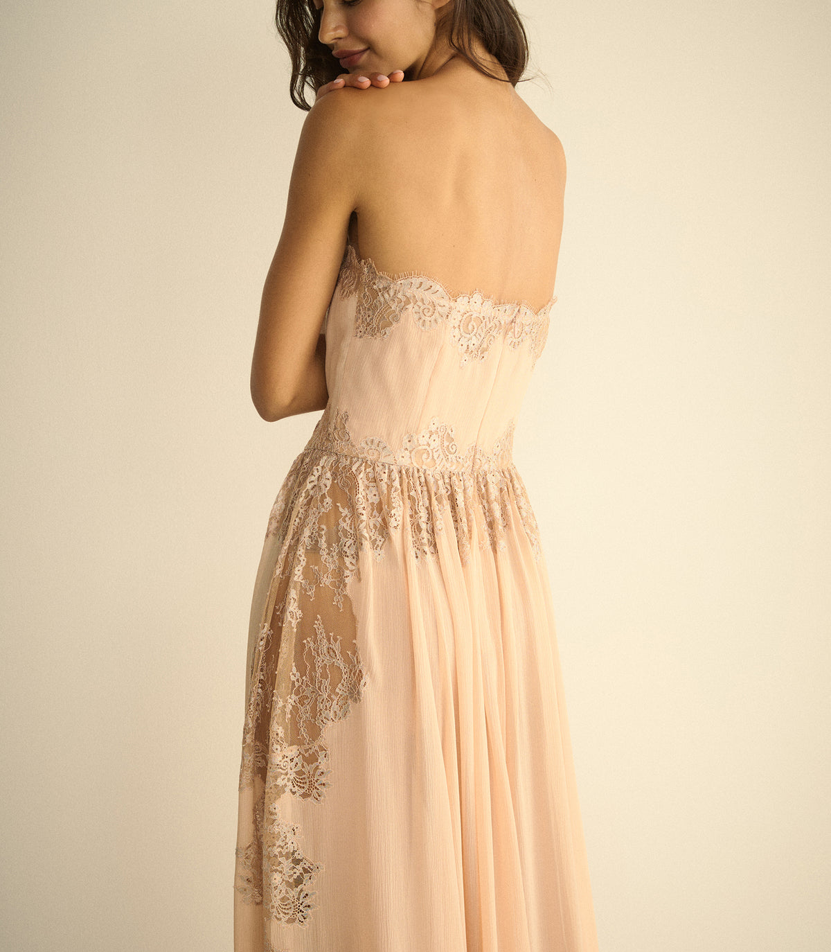 CHARISSE DRESS -- SHIMMERING SHELL