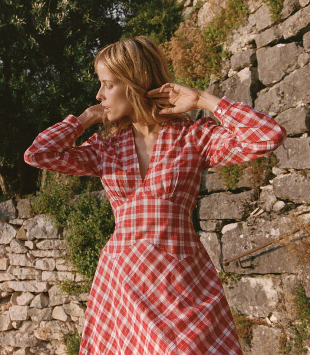 white christmas dresses Portland Plaid Red Women's Dress – Classic Whimsy main image 1