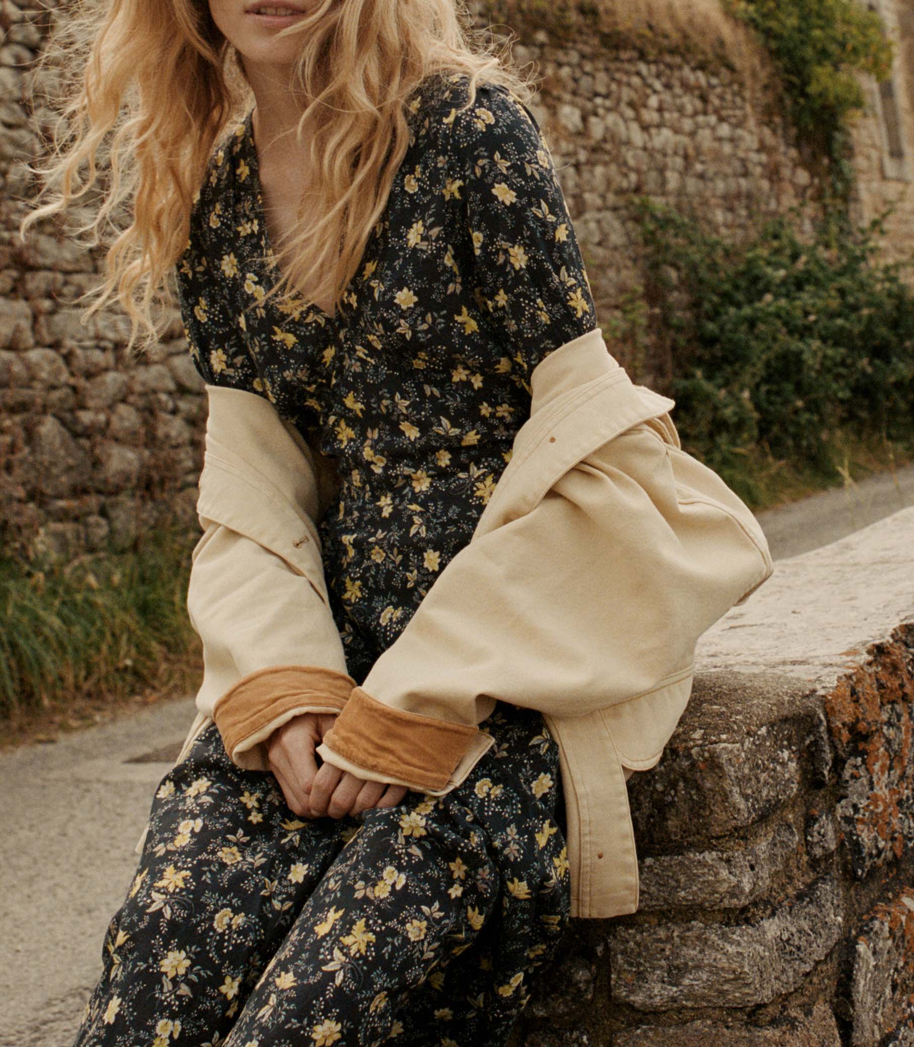 CHARLESTON DRESS -- NOIR WINDING BLOSSOMS view 6