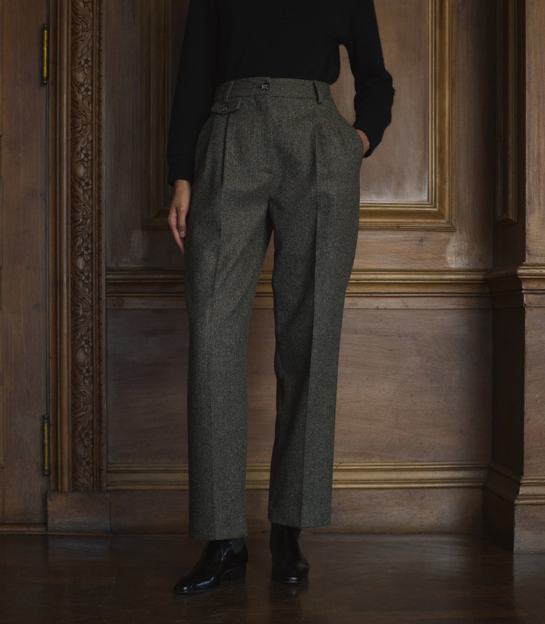 CHESTER PANT -- ENGLISH HERRINGBONE view 22