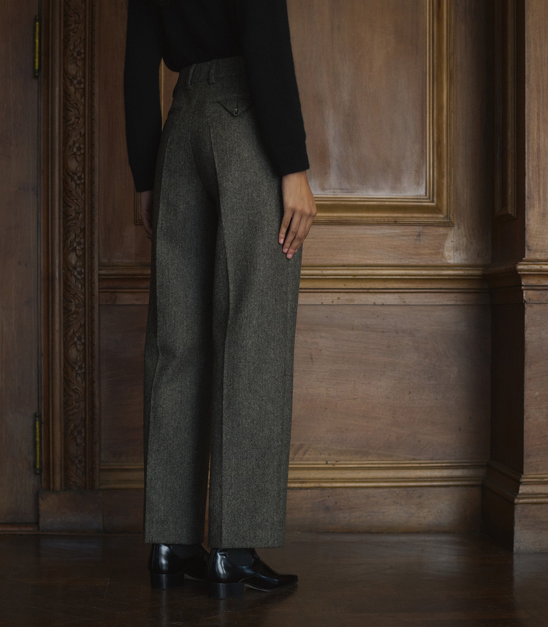 CHESTER PANT -- ENGLISH HERRINGBONE view 24