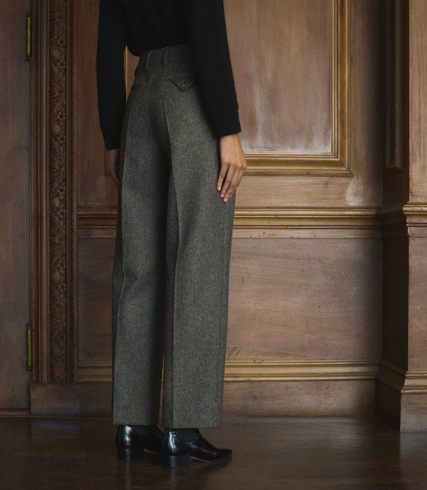 CHESTER PANT -- ENGLISH HERRINGBONE