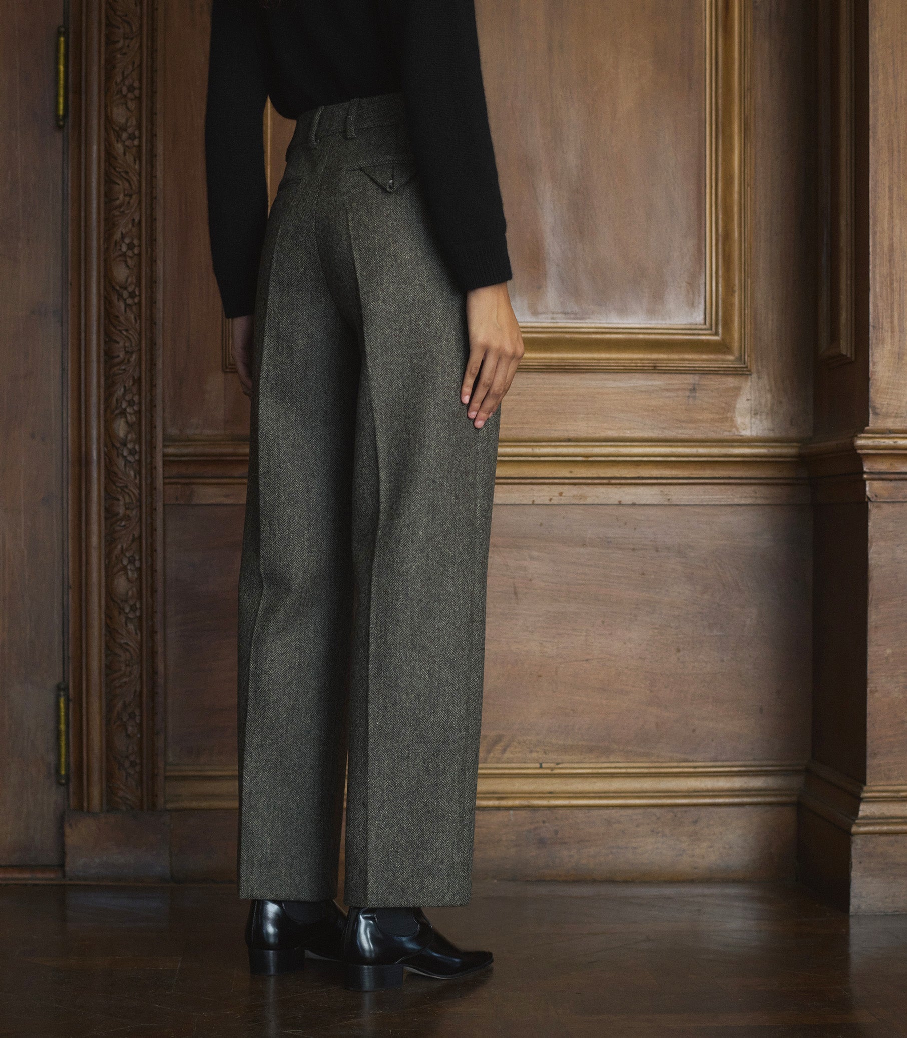 CHESTER PANT -- ENGLISH HERRINGBONE view 8