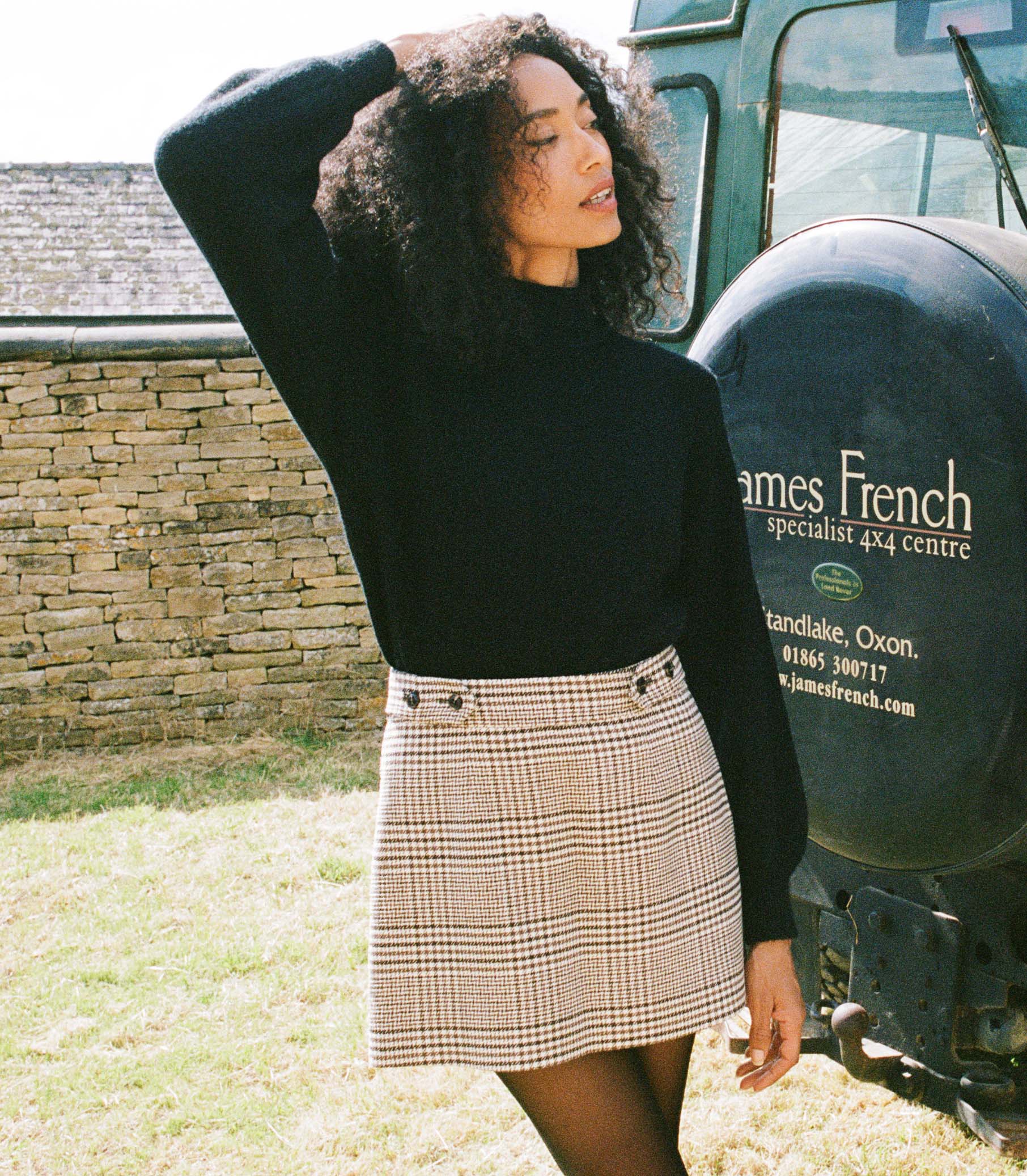 CHIERI SKIRT -- SOMMERVILLE CHECK view 3