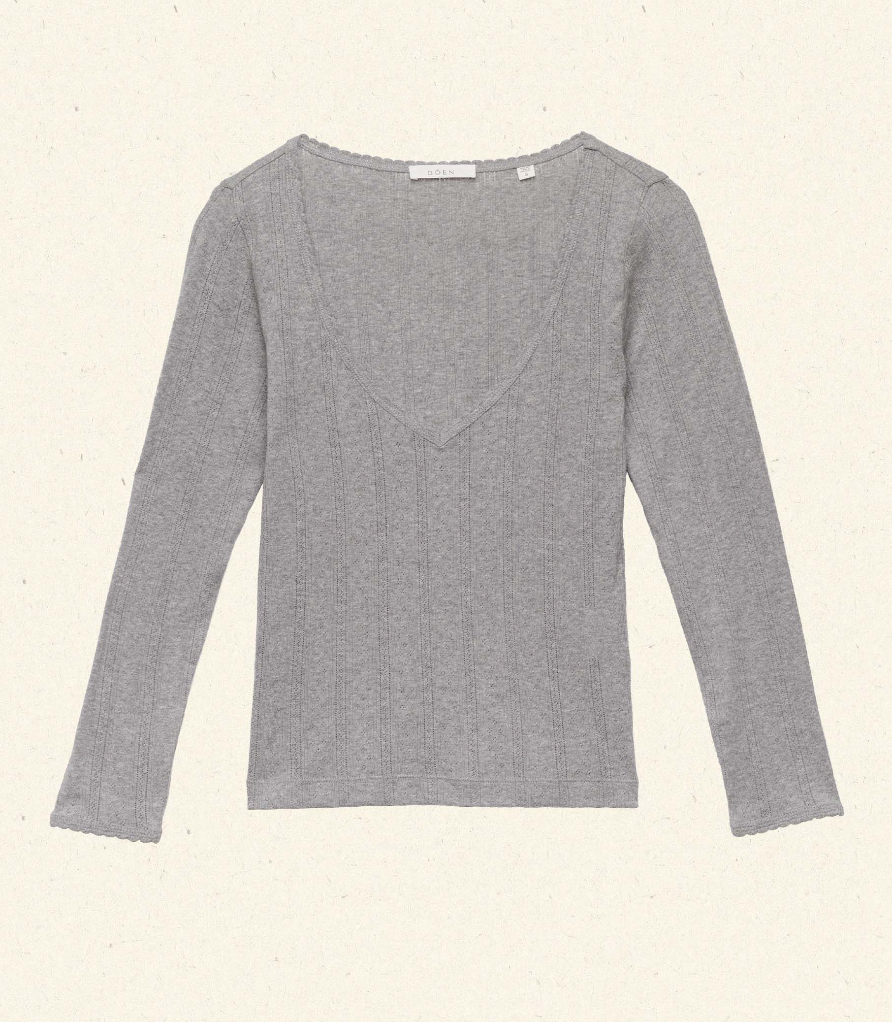 CILLA TEE -- HEATHER GREY view 4