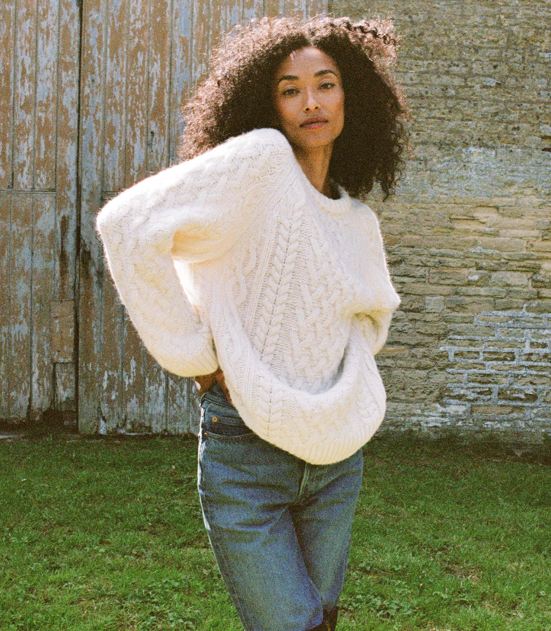 CLARENDON SWEATER -- IVORY view 4
