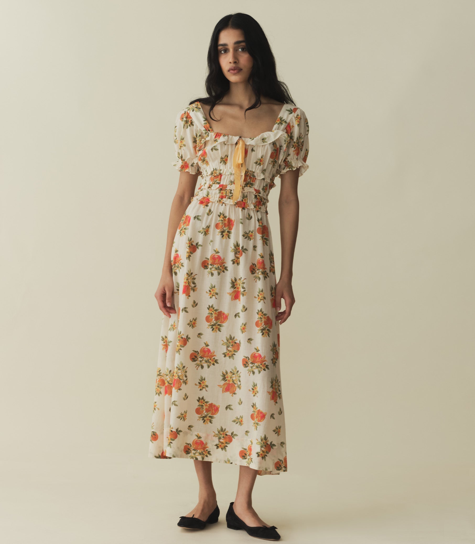 HMD -- CLARINET DRESS -- ORANGERIE FLORAL view 1
