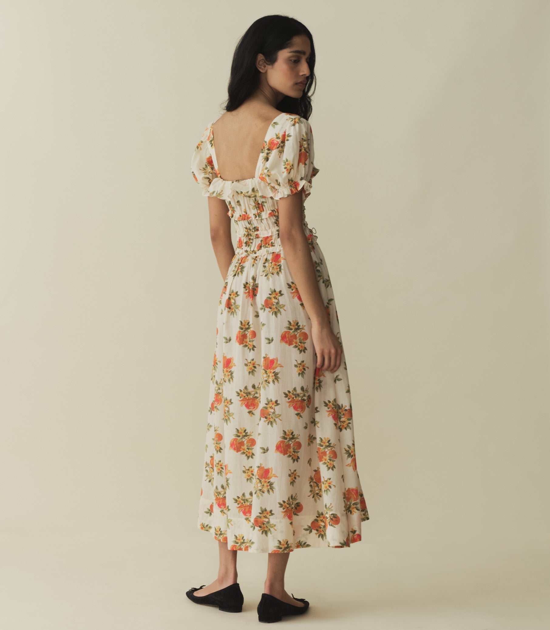HMD -- CLARINET DRESS -- ORANGERIE FLORAL view 3
