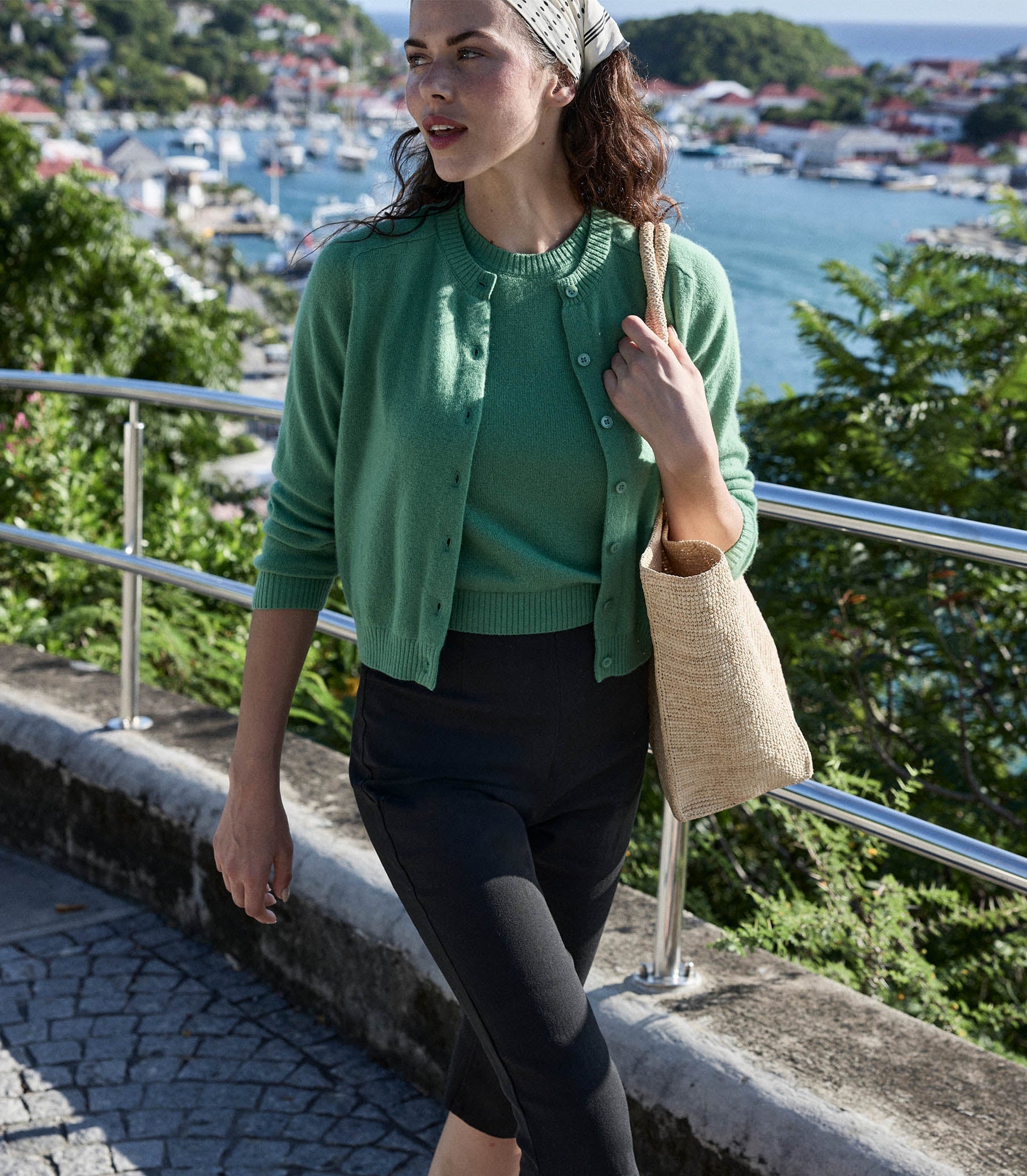 HMD -- CLAUDINE CARDIGAN -- LIGHT KELLY GREEN view 1
