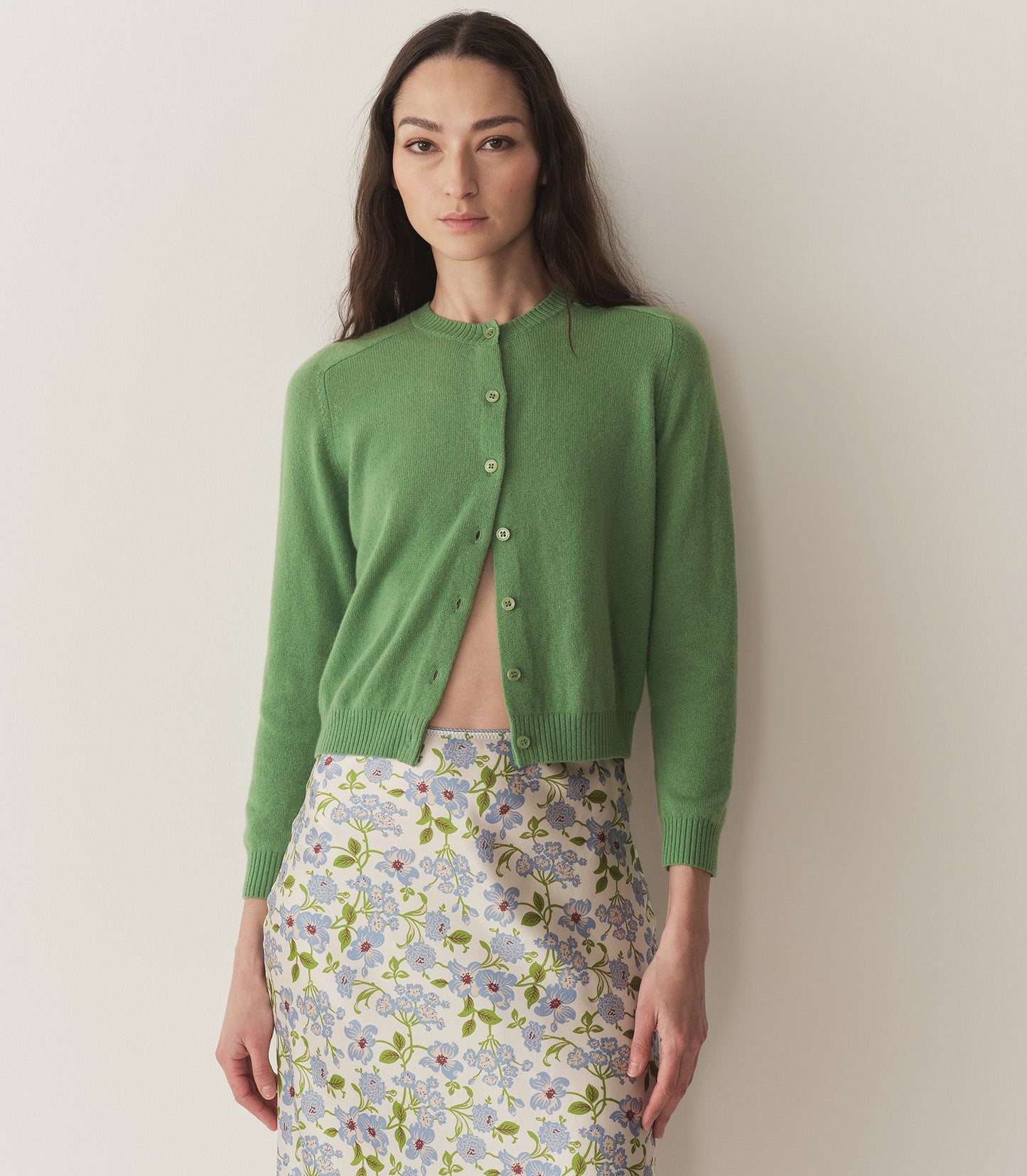HMD -- CLAUDINE CARDIGAN -- LIGHT KELLY GREEN