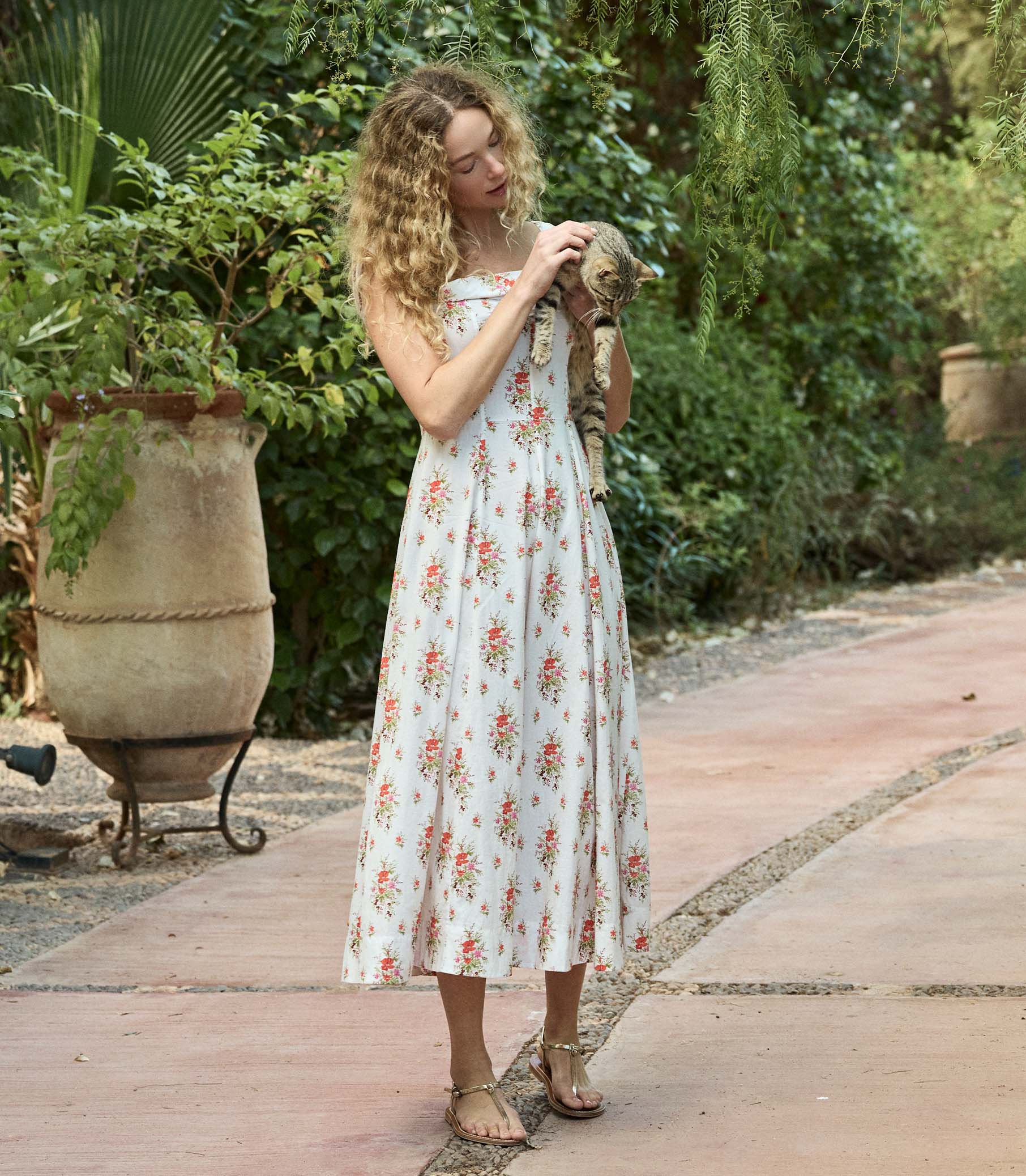 spring floral dress DÔEN Dress Clea Multicolor