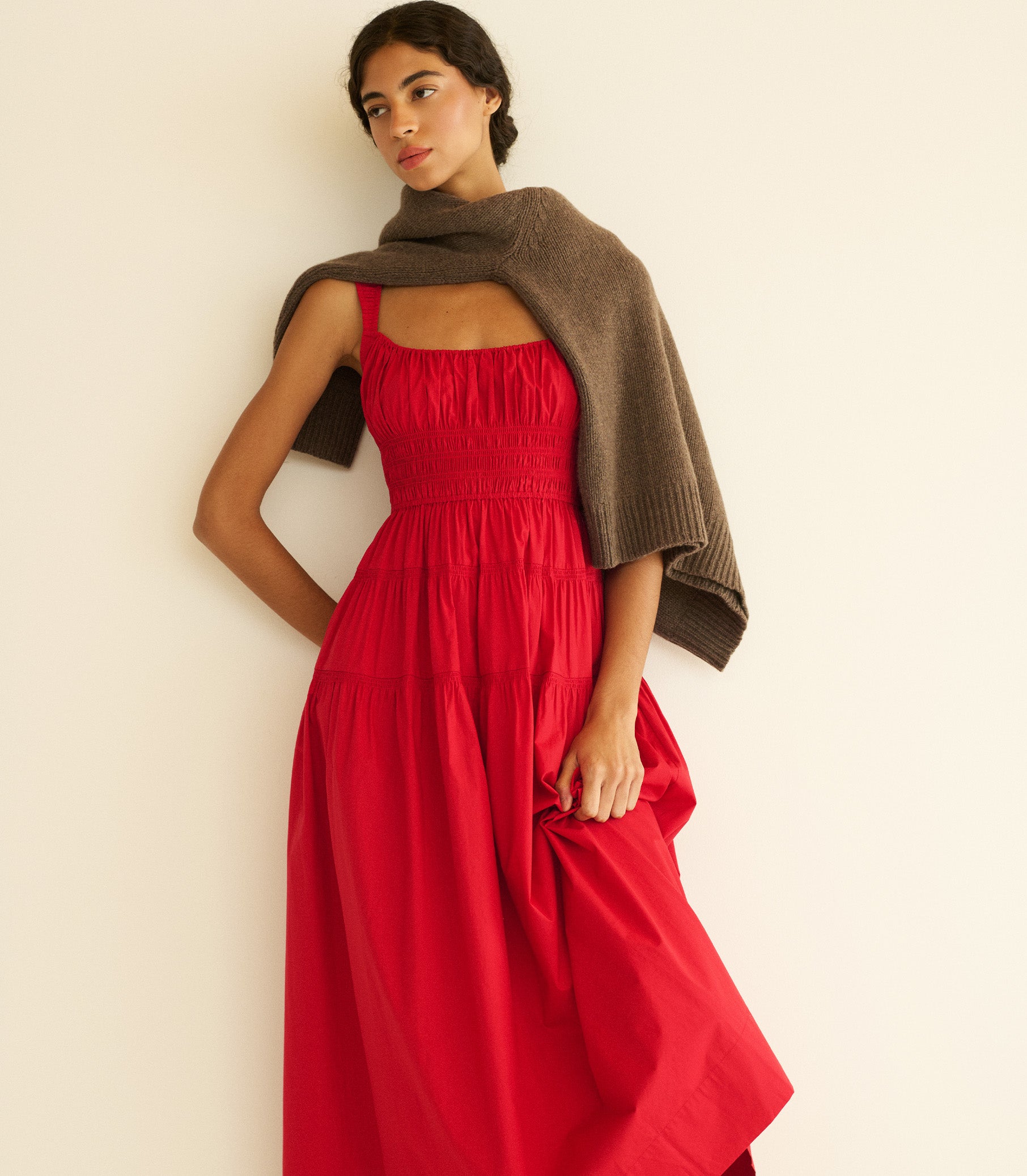 CLOVER DRESS -- DEEP TOMATO view 1
