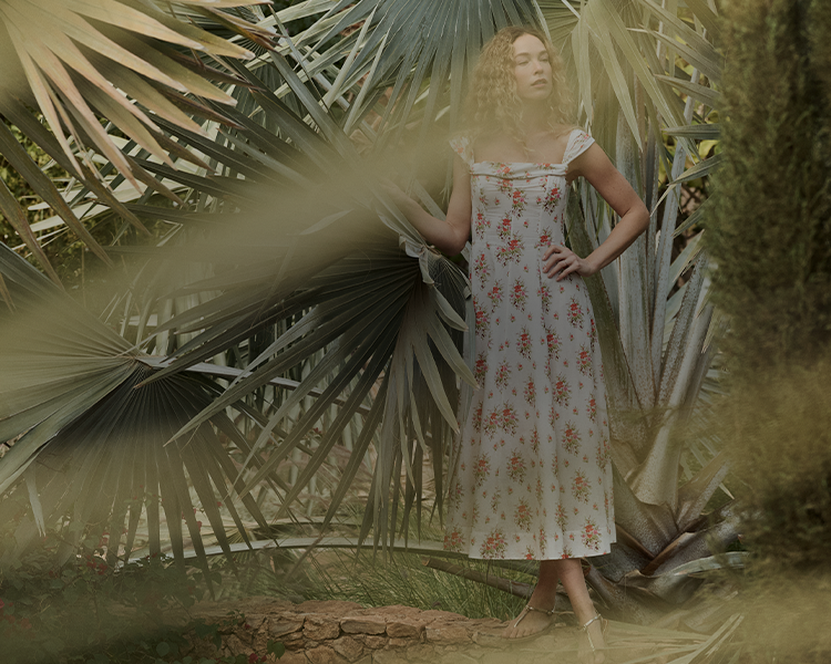 doen dress sale DEN Women's Quinn Cotton Shirred Midi-Dress - Salt In honour of the @shopdoen