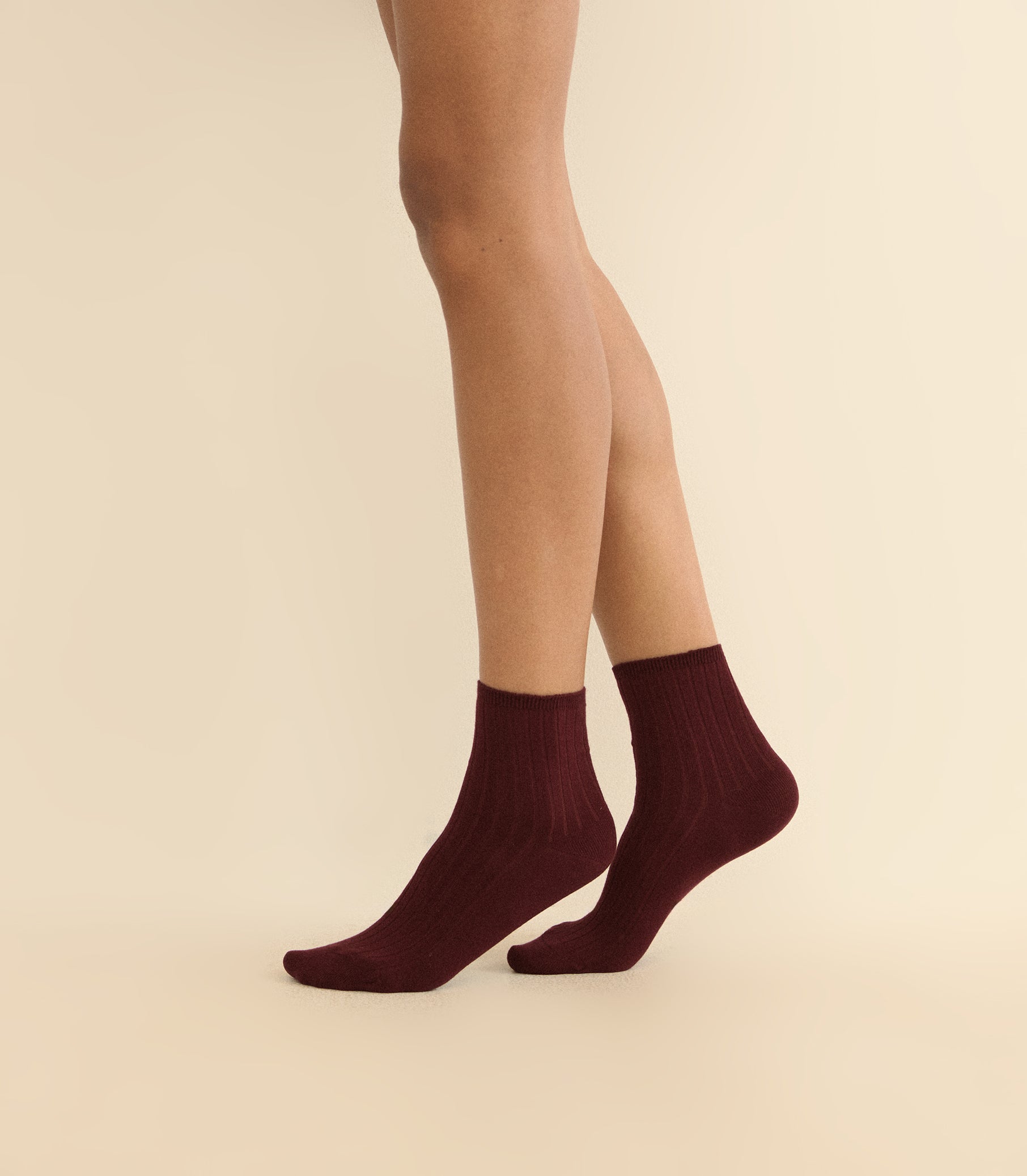 COLLÉGIEN LA MINI ANKLE SOCKS -- BORDEAUX view 1
