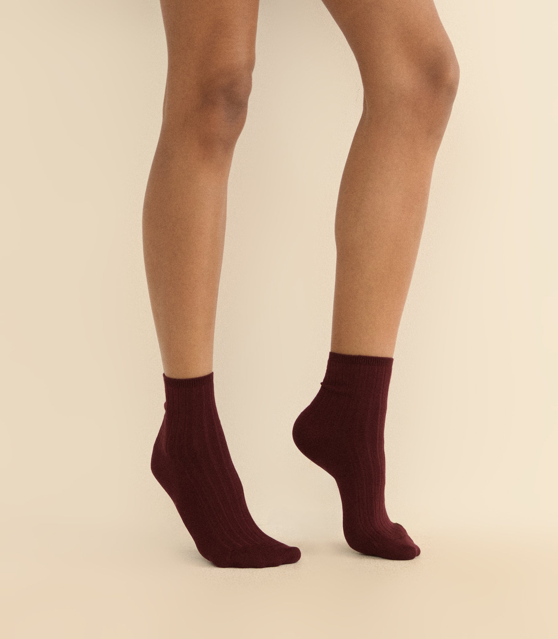 COLLÉGIEN LA MINI ANKLE SOCKS -- BORDEAUX view 2
