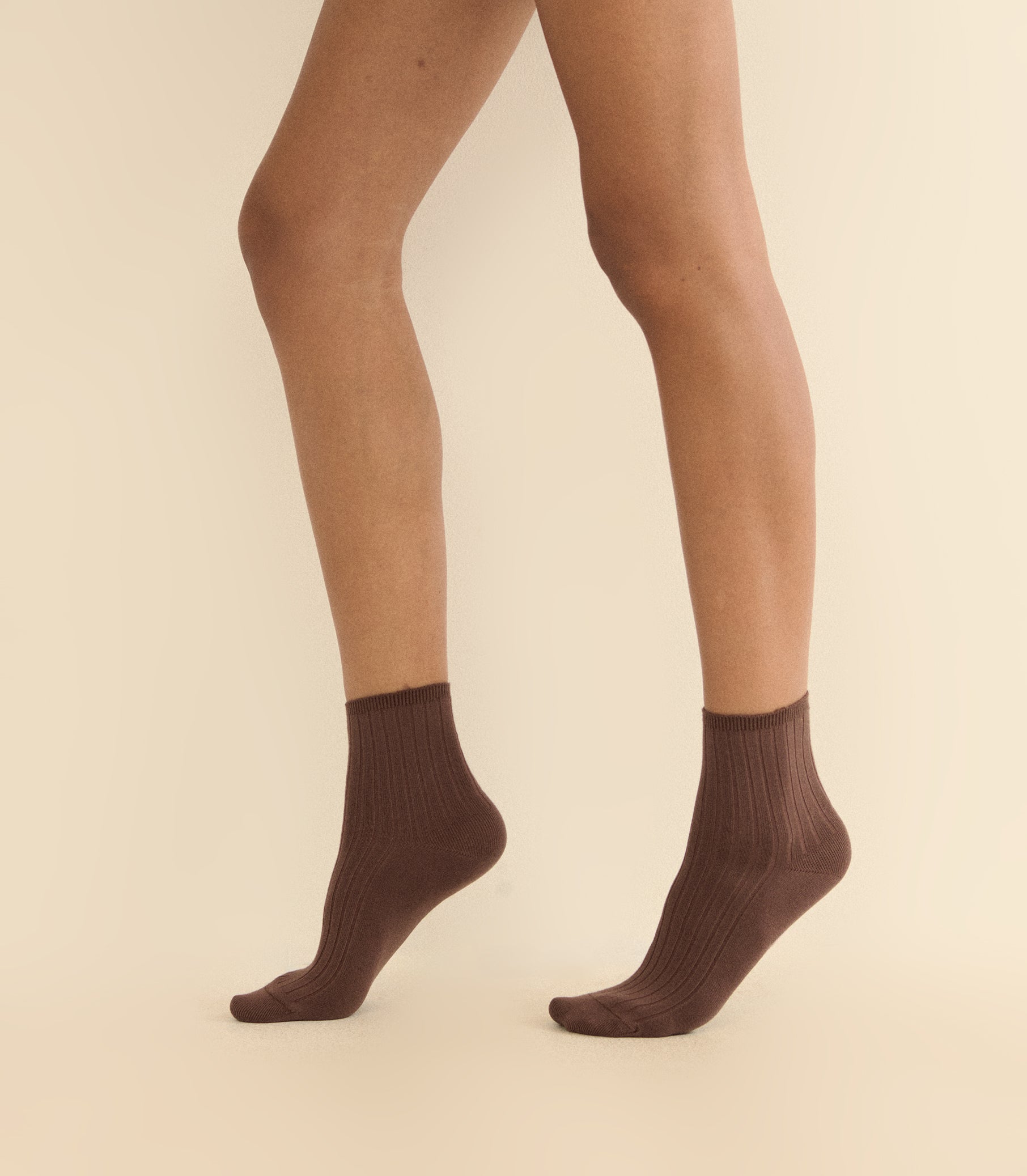 COLLÉGIEN LA MINI ANKLE SOCKS -- CHOCOLAT AU LAIT view 2
