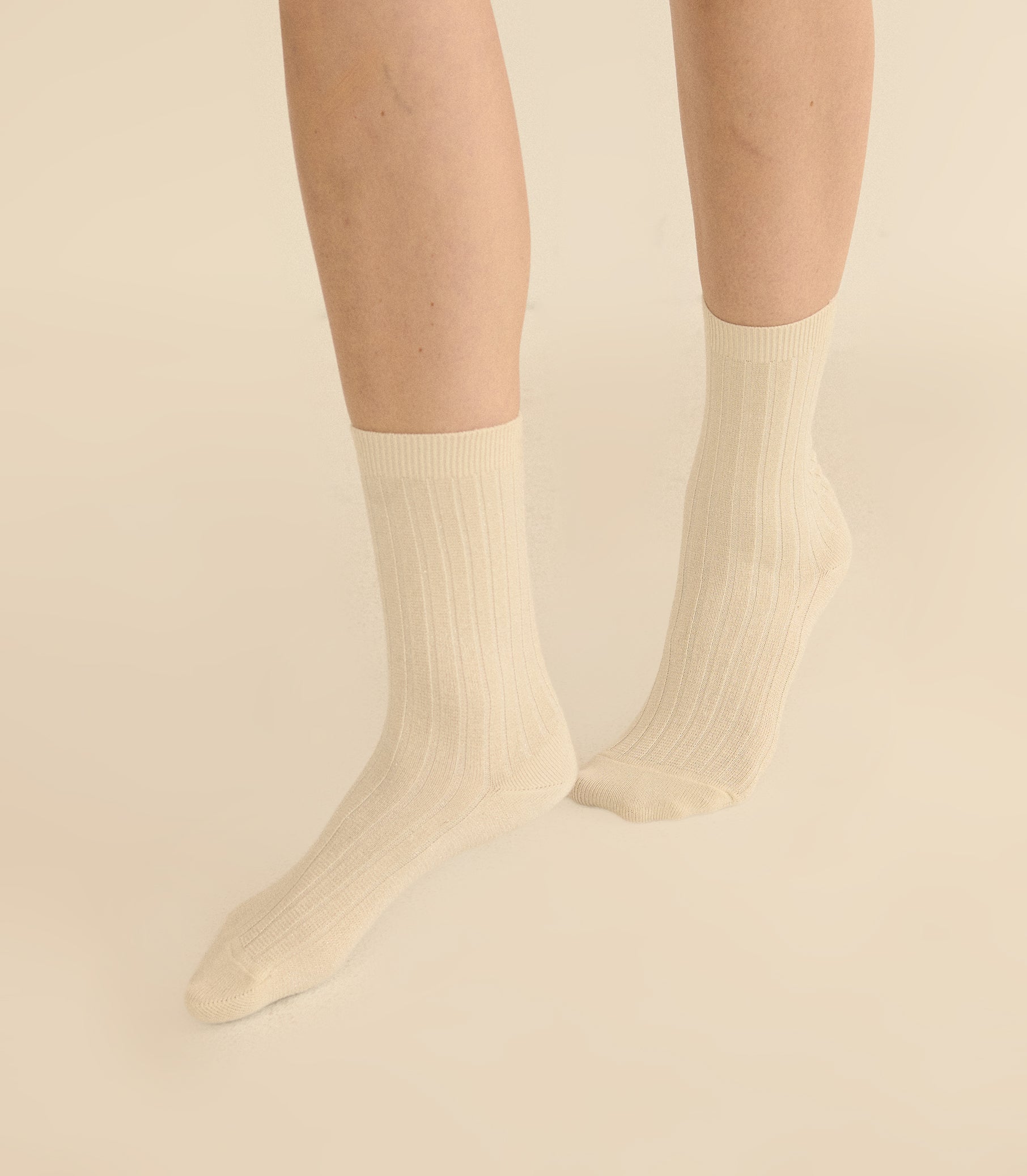 COLLÉGIEN VICTOIRE GLITTER CREW SOCKS -- DOUX ANGEUAX view 2
