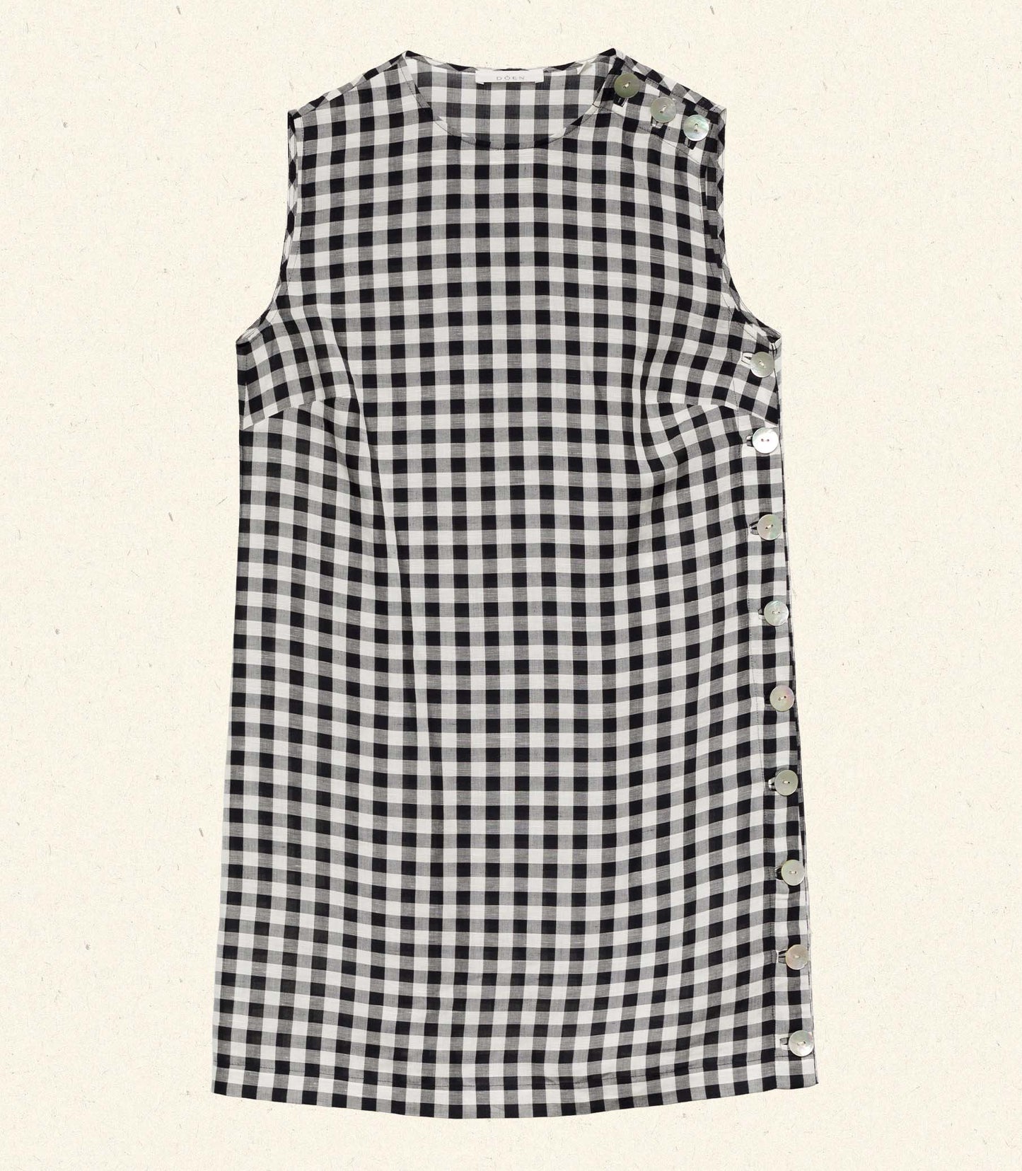 HMD -- CORALIE DRESS -- BLACK MARILYN GINGHAM