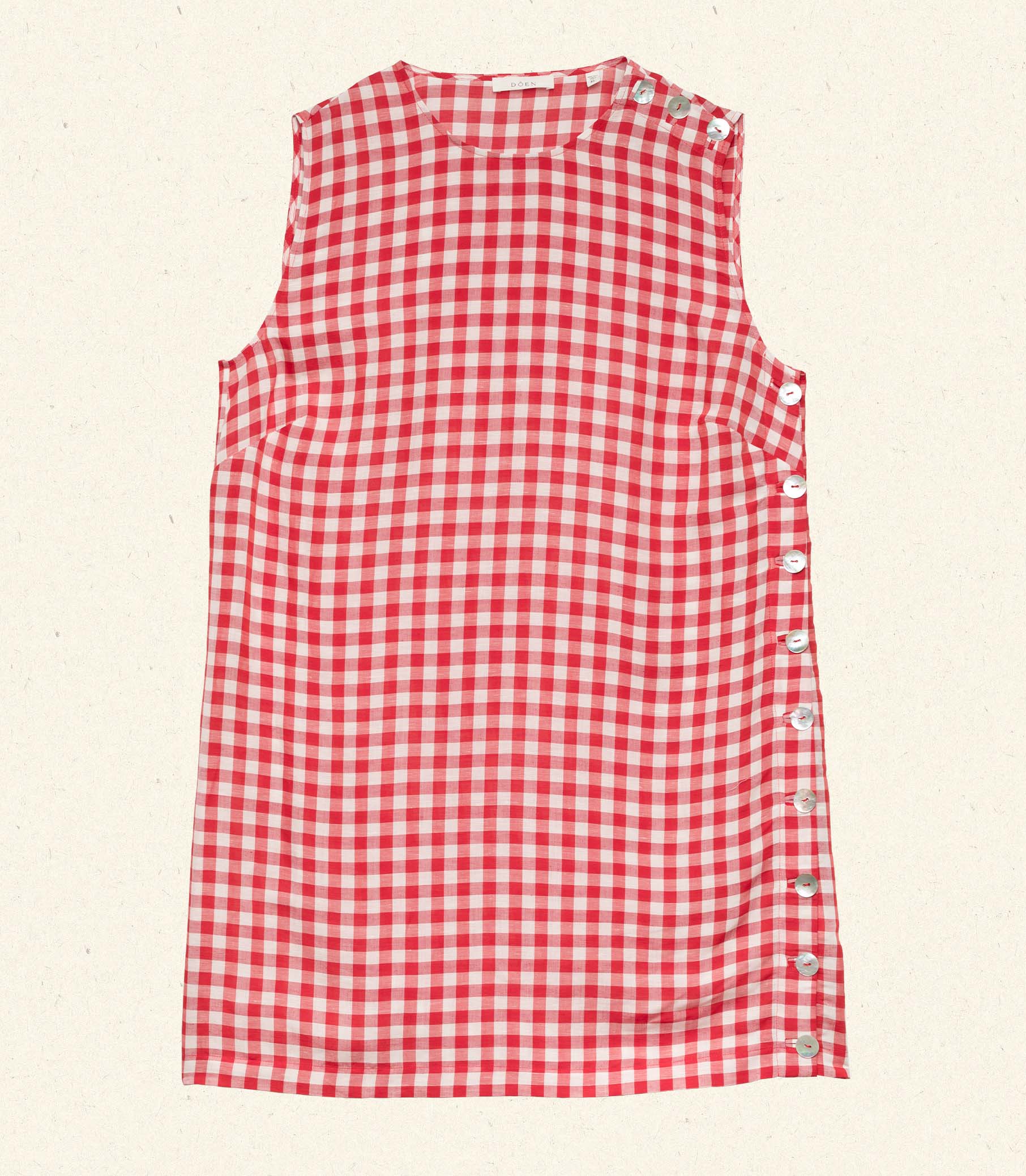CORALIE DRESS -- SCARLET MARILYN GINGHAM view 10