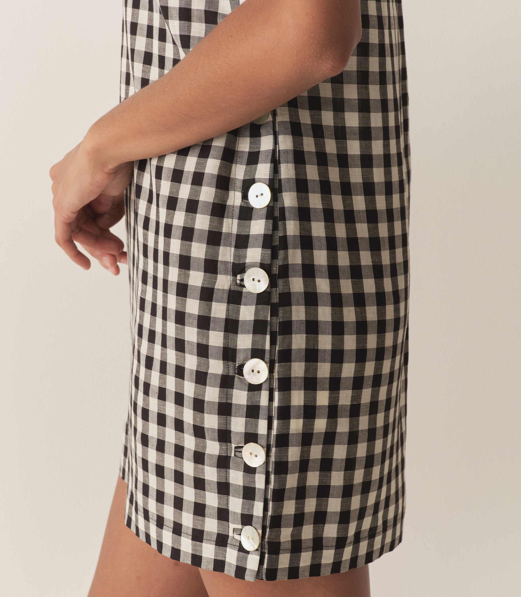 HMD -- CORALIE DRESS -- BLACK MARILYN GINGHAM view 3
