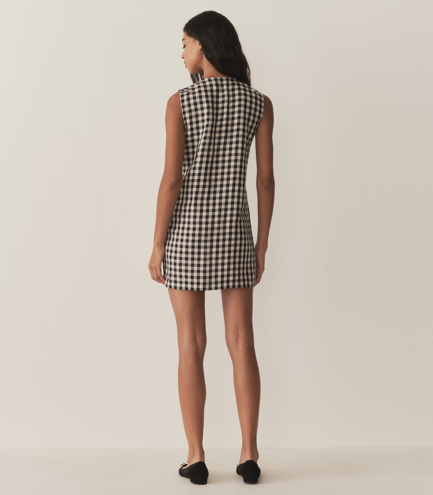 HMD -- CORALIE DRESS -- BLACK MARILYN GINGHAM