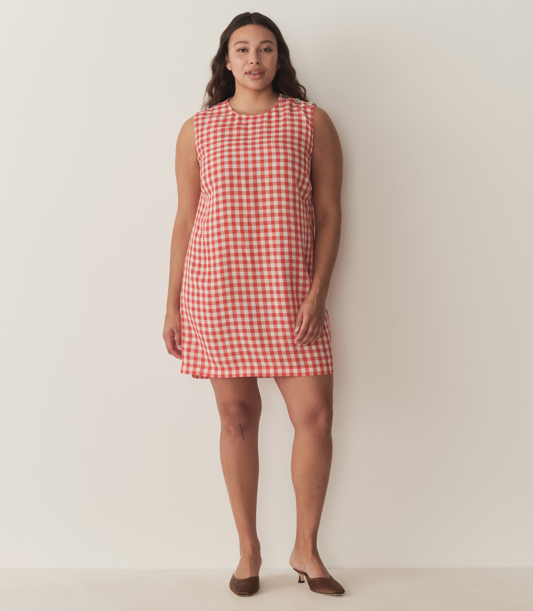 HMD -- CORALIE DRESS -- SCARLET MARILYN GINGHAM view 6
