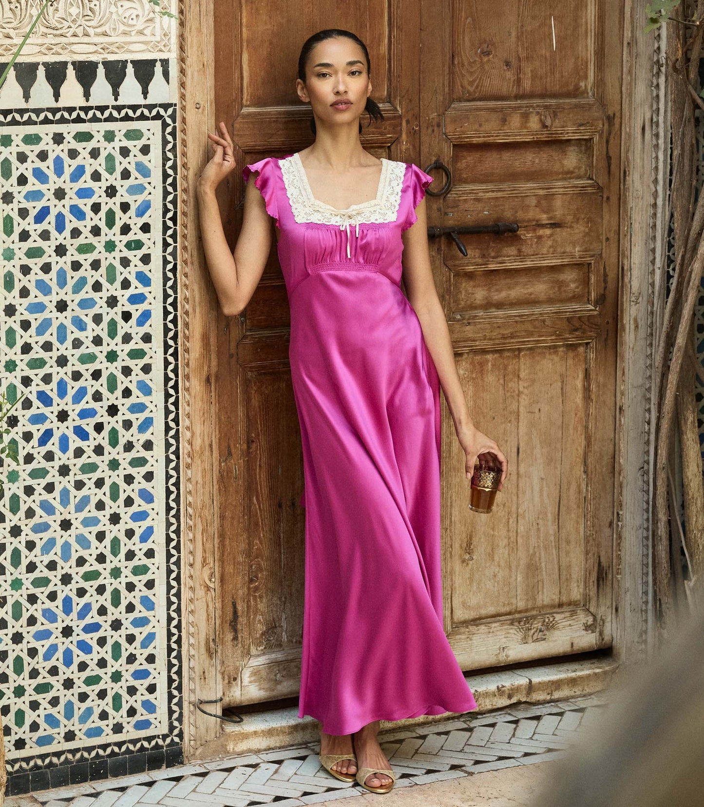 CORINA DRESS -- MAGENTA