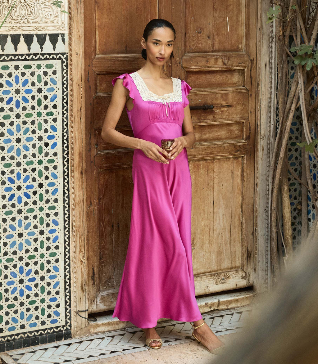 Corina Dress - Magenta